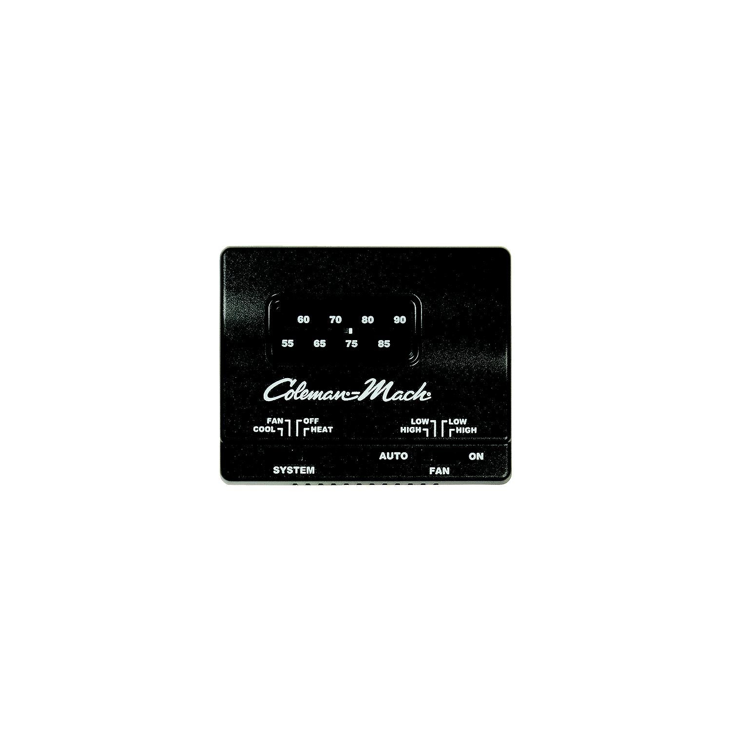 Coleman-Mach 7330F3852 12V Analog Heat/Cool Thermostat, Black