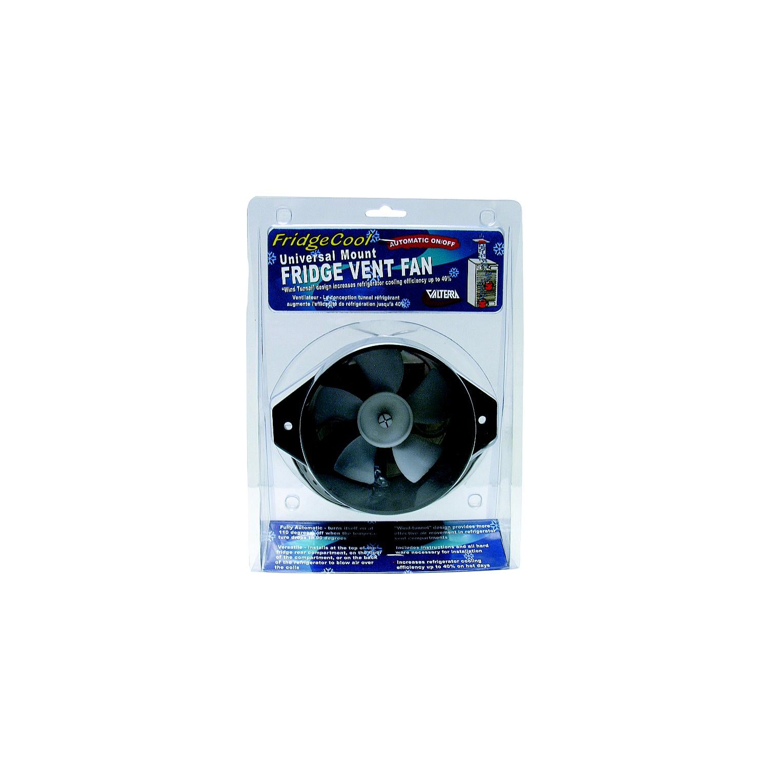 Valterra A10-2618VP RV Fridgecool Exhaust Fan with Thermo Switch & Lighted On Off Switch