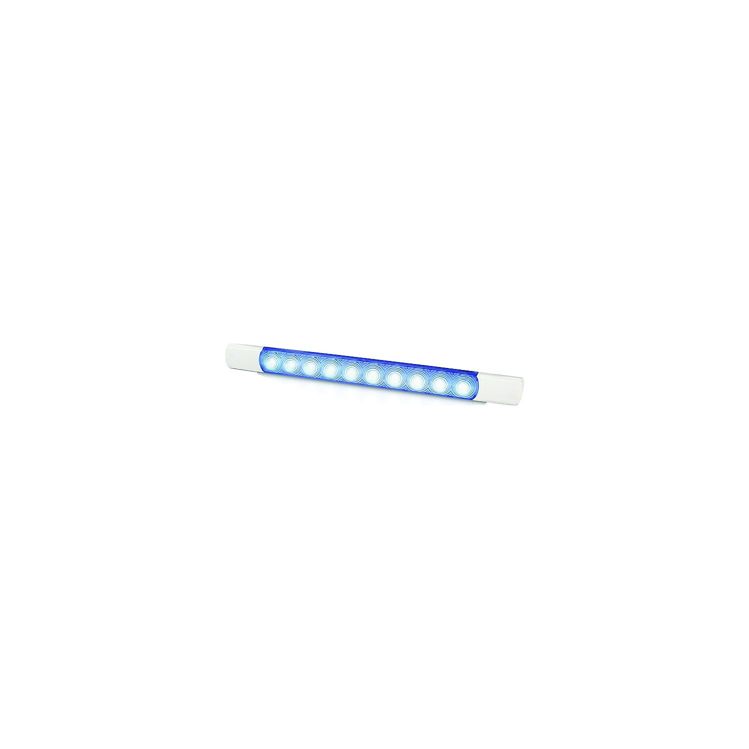 Hella 980881402 LED Courtesy LED Surface Mount Strip Lamp, Blue, 12 VDC