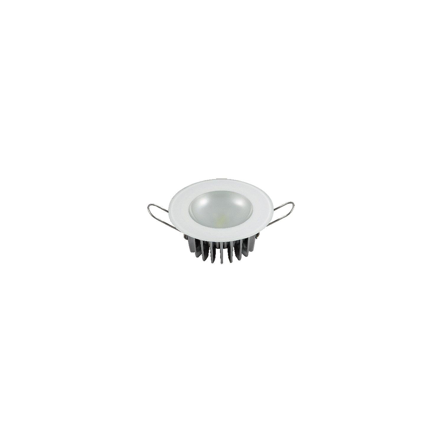 Lumitec 113198 Mirage Flush Mount Down Light w/Glass Bezel, Warm White Dimming & Blue/Red Non Dimming LEDs