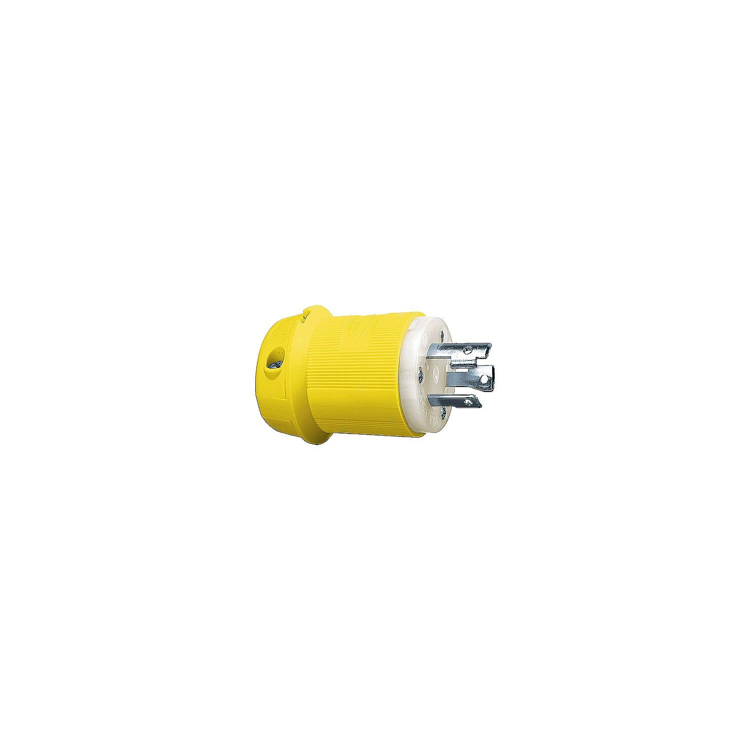 Hubbell HBL26CM11 Yellow 30A 125V Twist Lock Insulgrip Plug