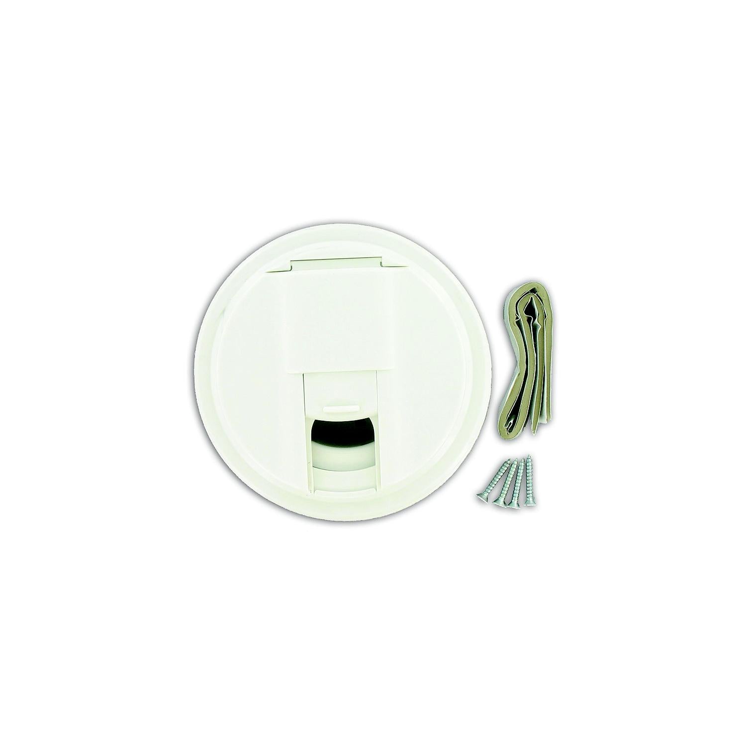 Valterra Cable Hatch, Universal Round, White