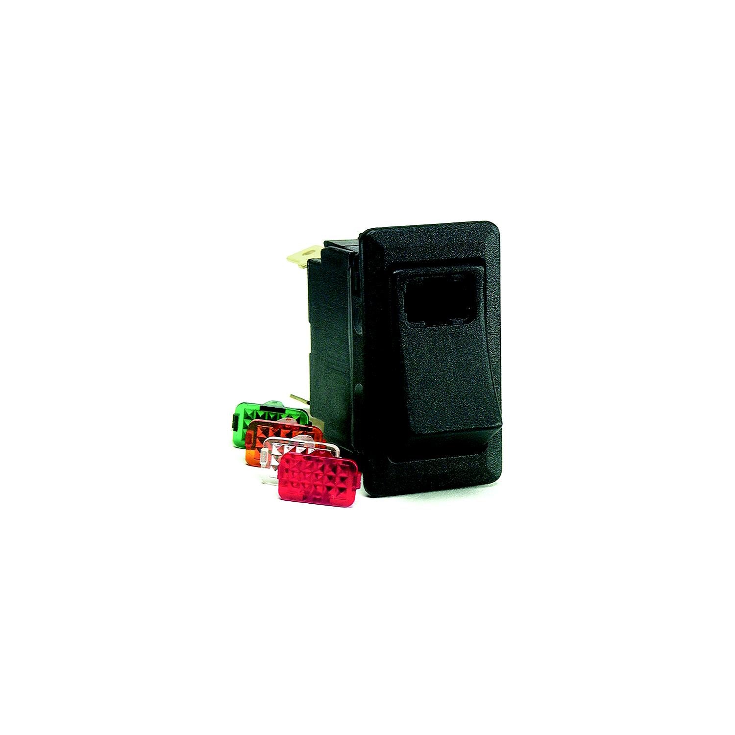 Cole Hersee 58328101BP Weather Resistant Rocker Switch w/Dependent Pilot Lights, Off/On (2-3), SPST