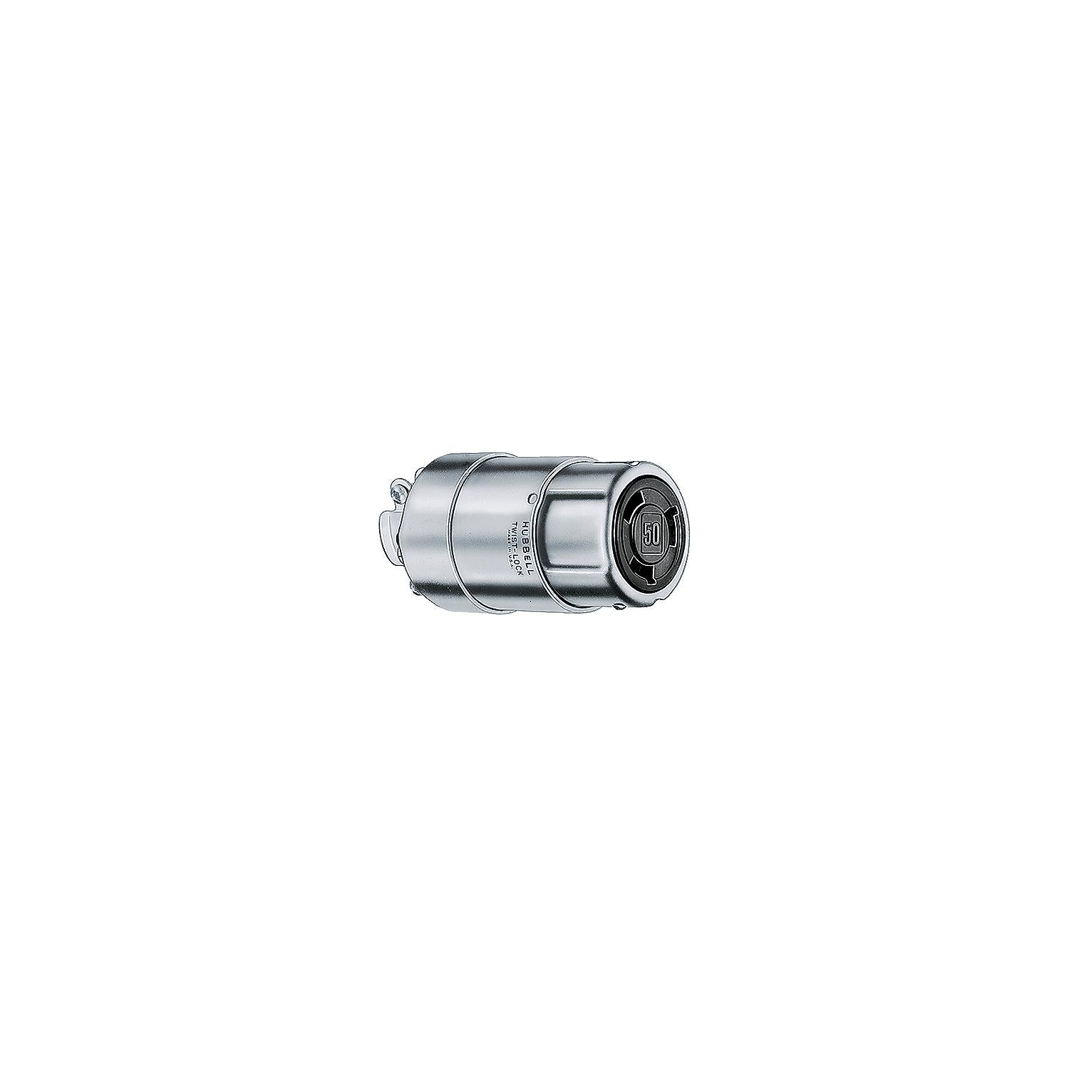 Hubbell Nickel Plated Brass Heat Resistant 50A Connector Body