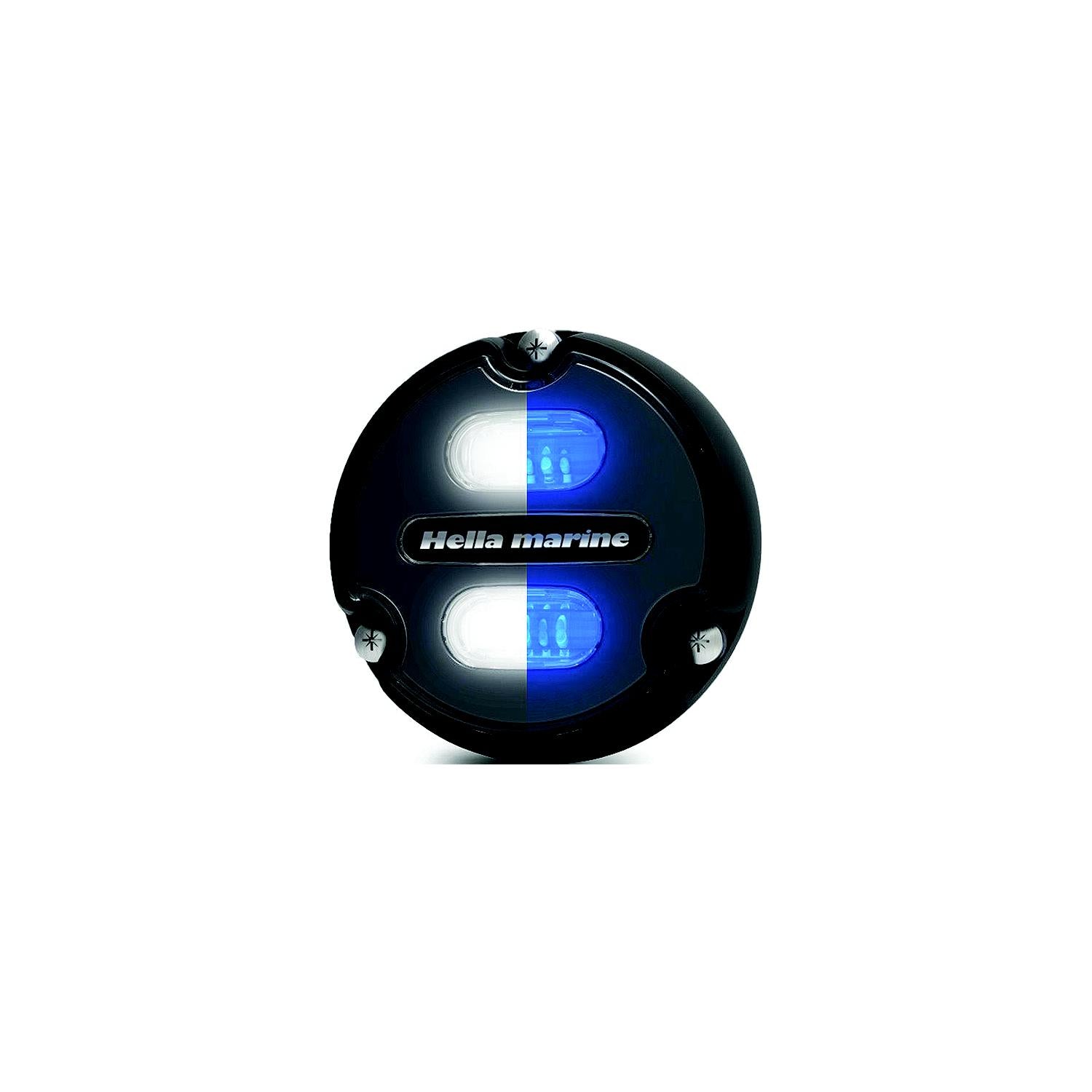 Hella 016145001 Apelo A1 Underwater Light, Charcoal Lens, White/Blue LEDs