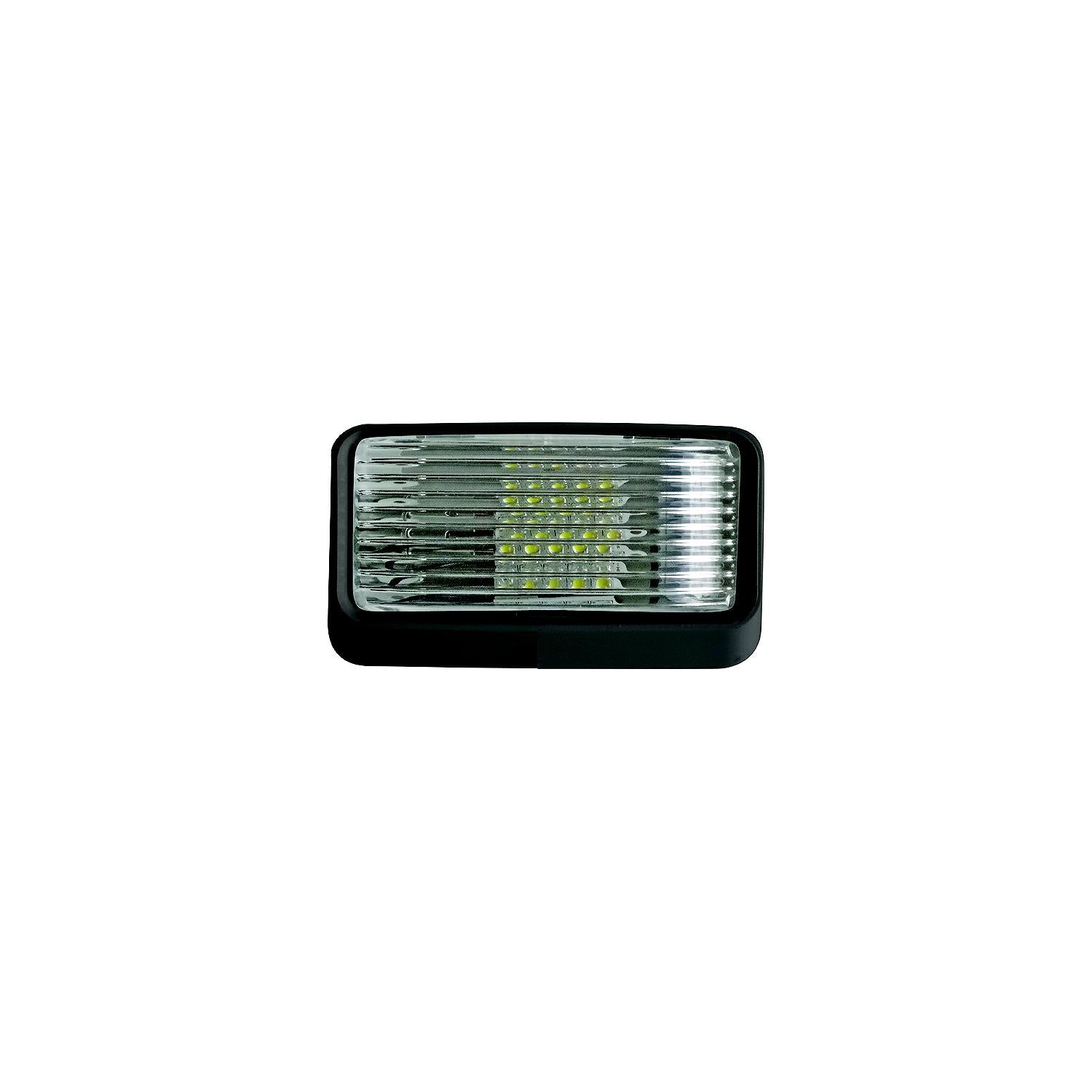 Valterra DG52729VP LED Surface Mt. Porch Light w/o Switch, Rectangular, Black w/Clear Lens