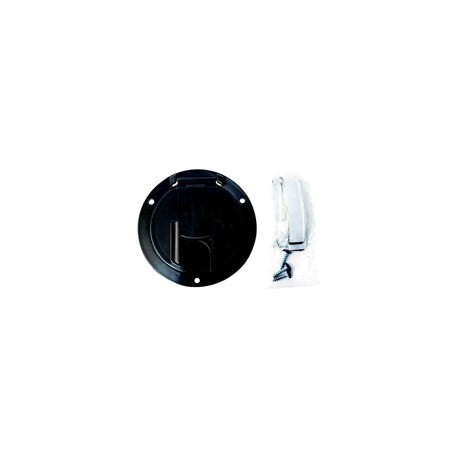 Valterra Cable Hatch, Medium Round, Black