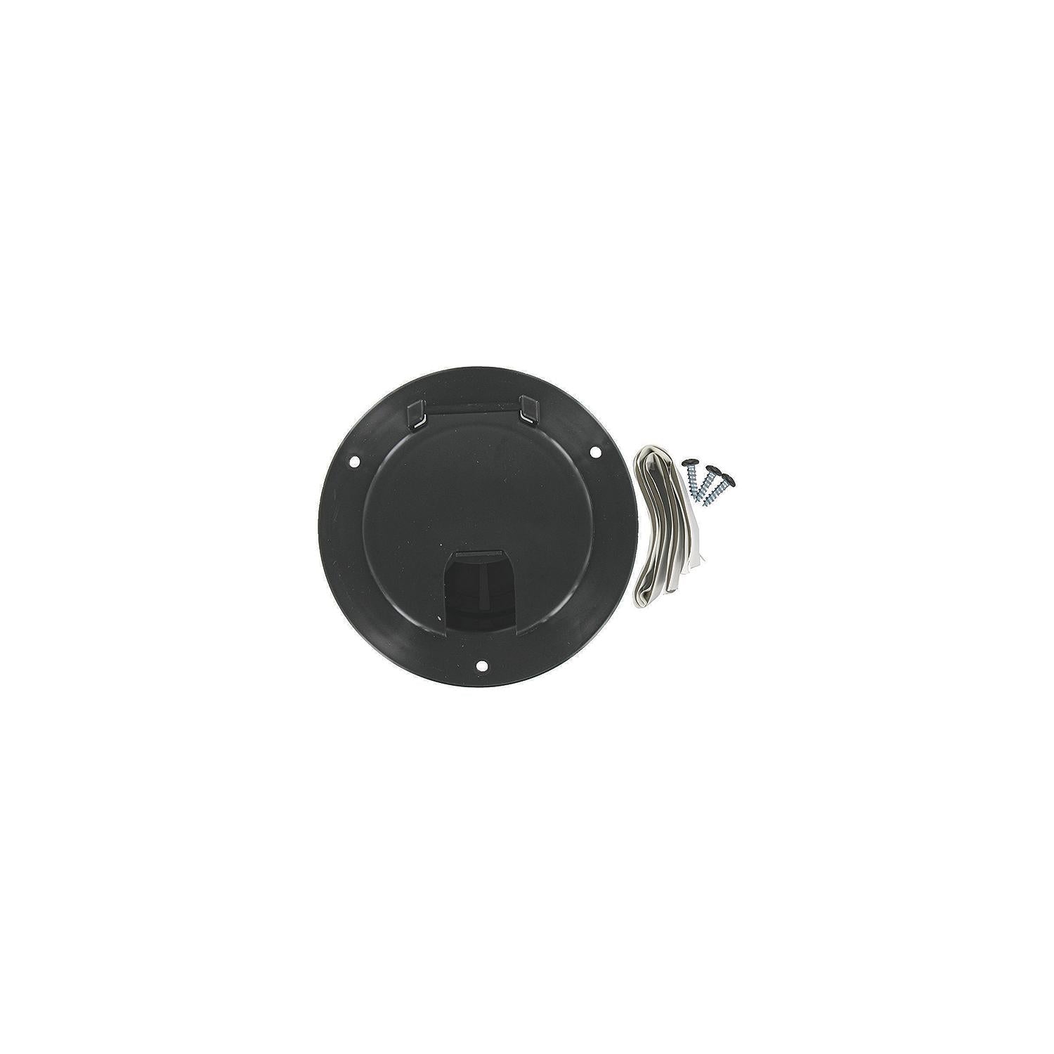 Valterra Cable Hatch, Large Round, Black