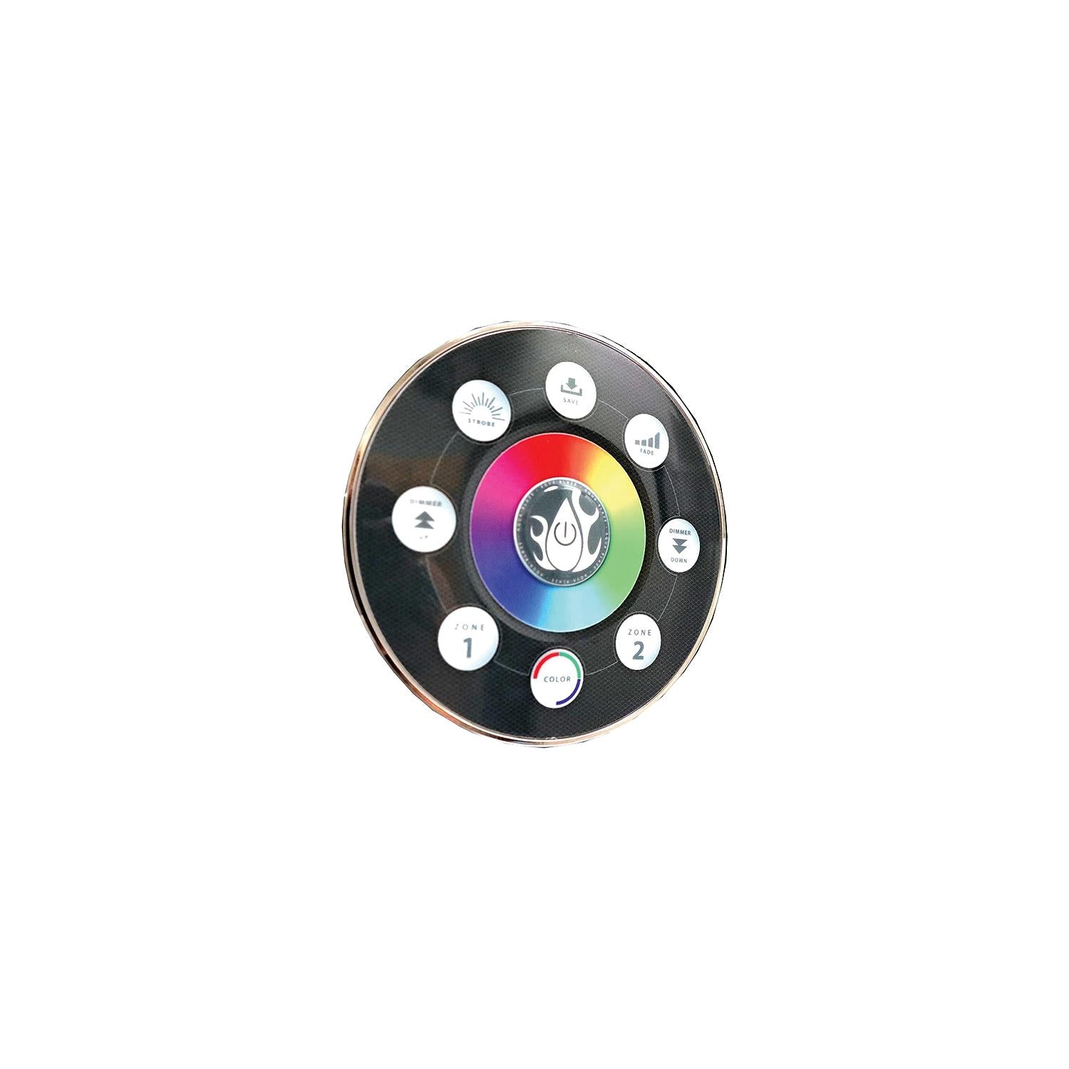 TH Marine LEDRGBCONT4RDP RGB LED Light Controller, Round w/Chrome Bezel