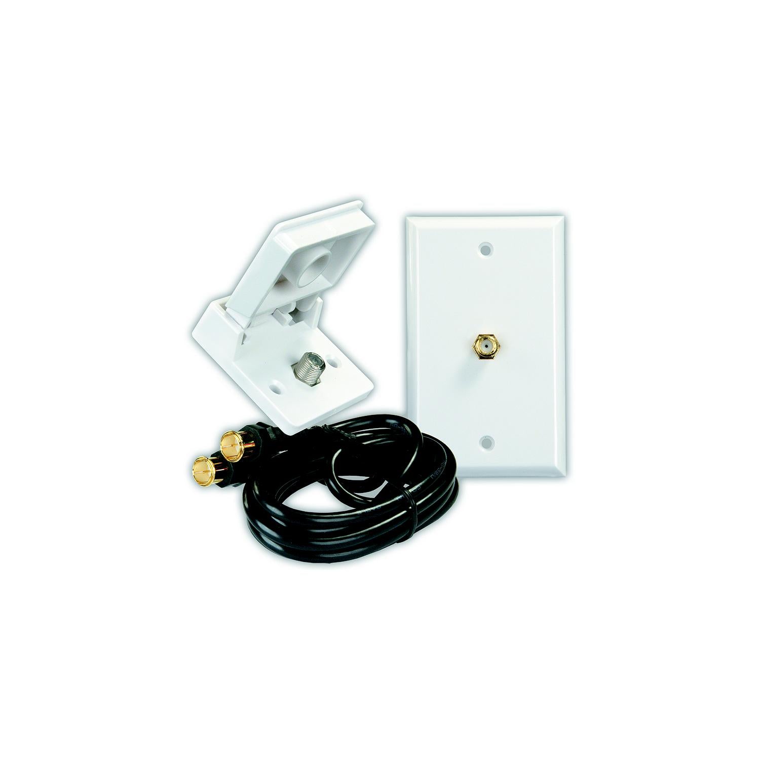 JR Products 47815 Polar White RV Interior/Exterior TV Installation Kit