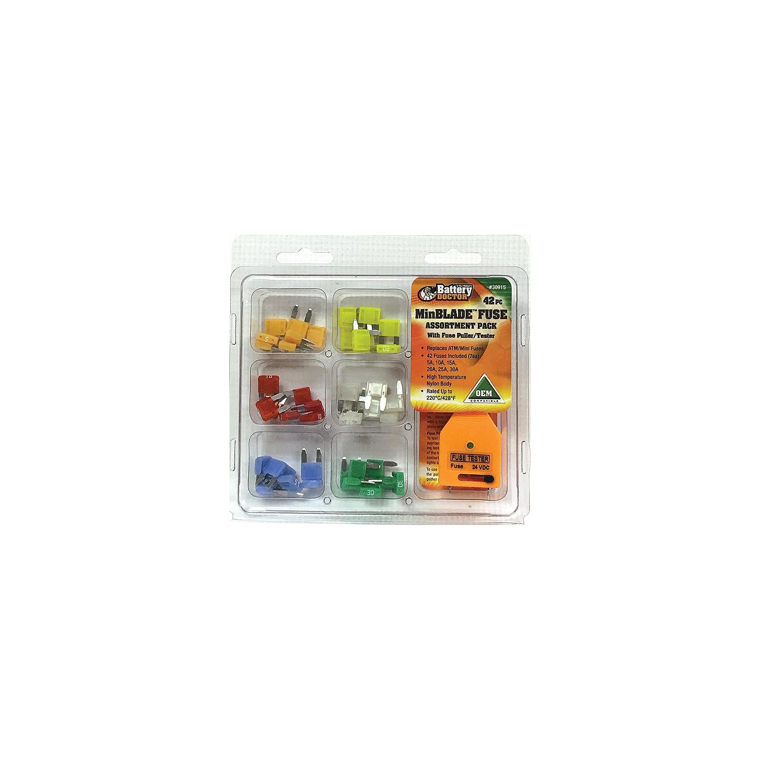 Battery Doctor 42 Piece ATM/Mini Fuse Kit