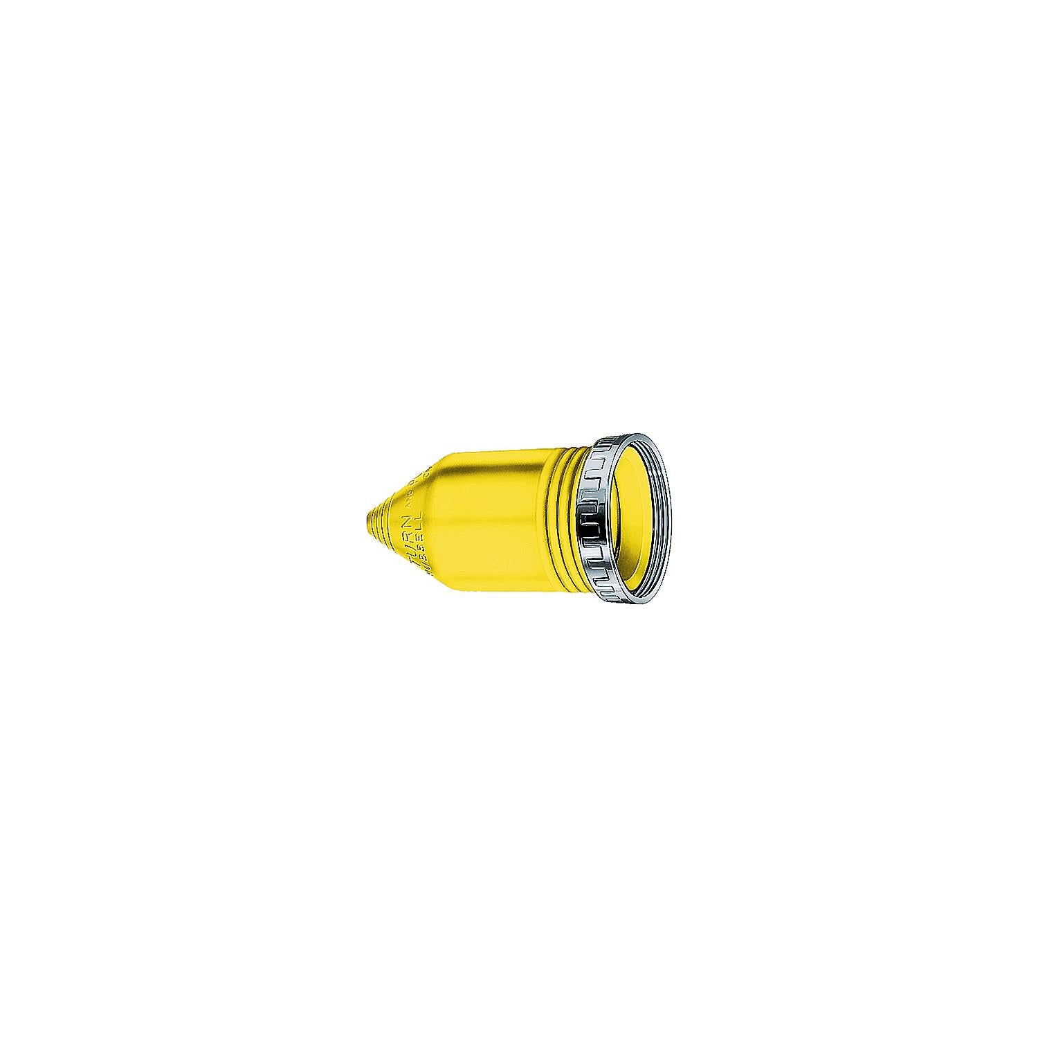 Hubbell HBL77CM15 Yellow Seal-Tite Cover & Stainless Steel Sealing Ring for Connector Body