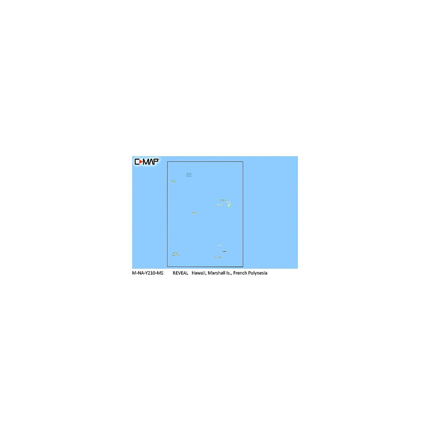 C-Map MNAY210MS Reveal Chart, Hawaii, Marshall Is., French Polynesia