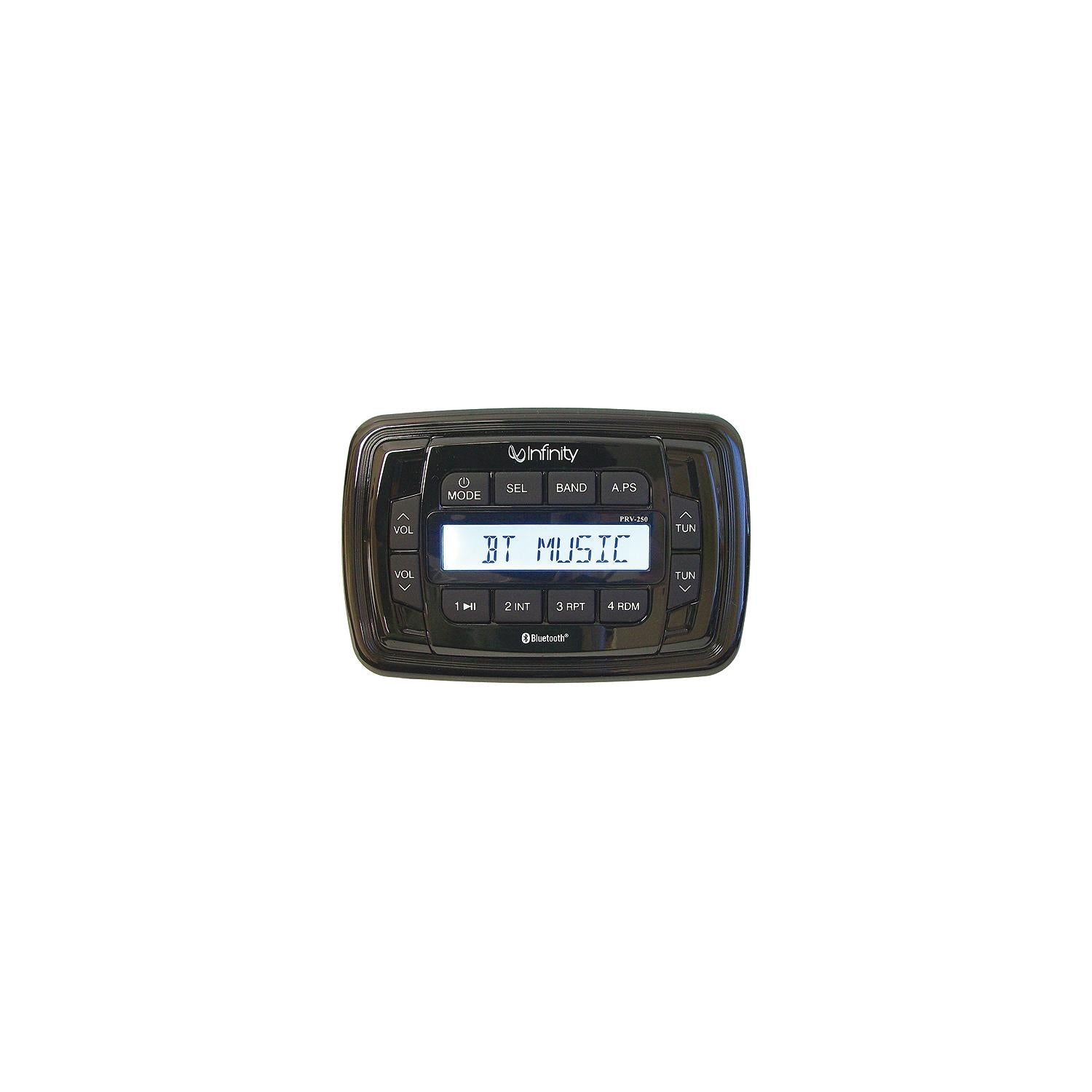 Infinity INFPRV250 AM/FM/USB Bluetooth Multimedia Waterproof Marine Stereo