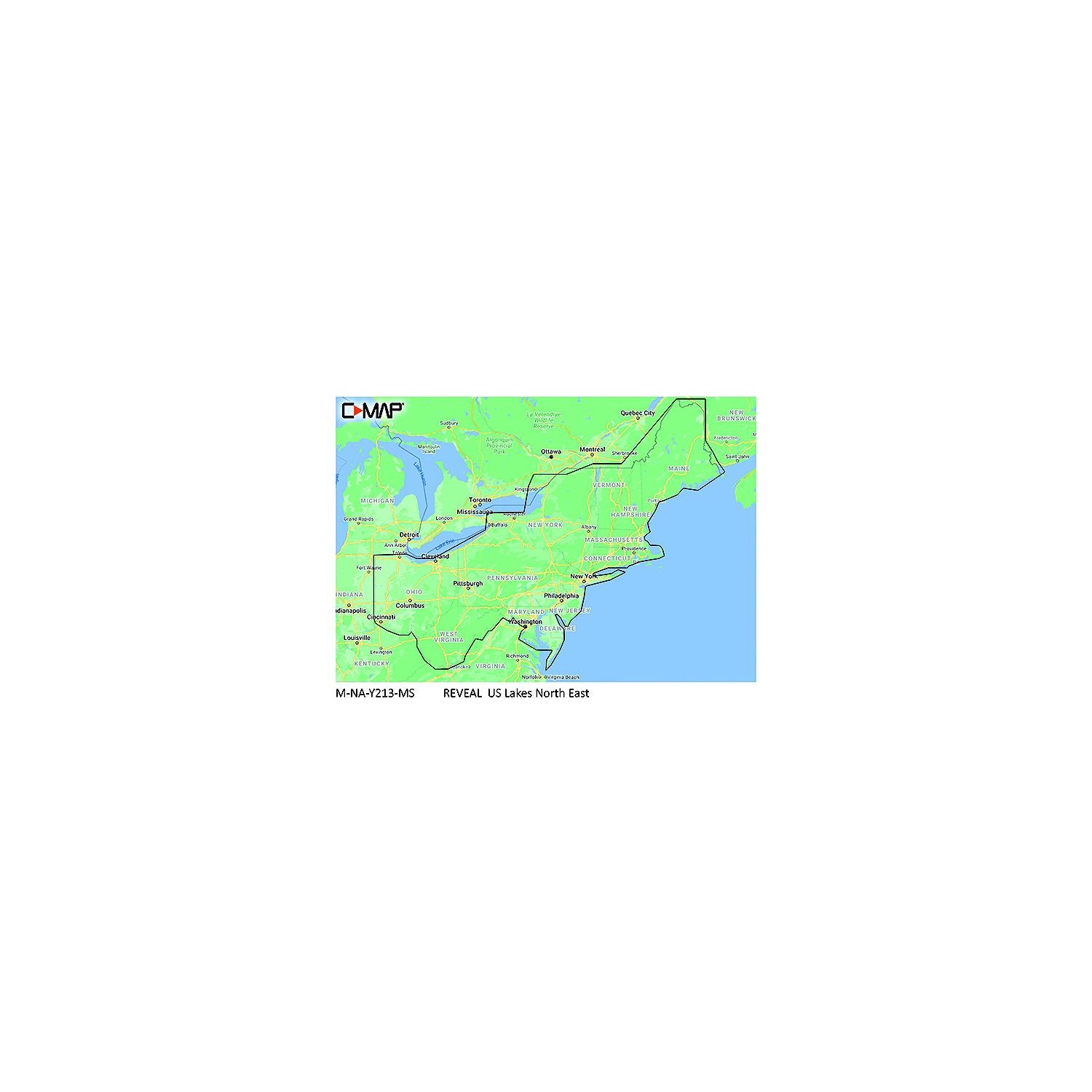 C-Map MNAY213MS Reveal Chart, US Lakes North East