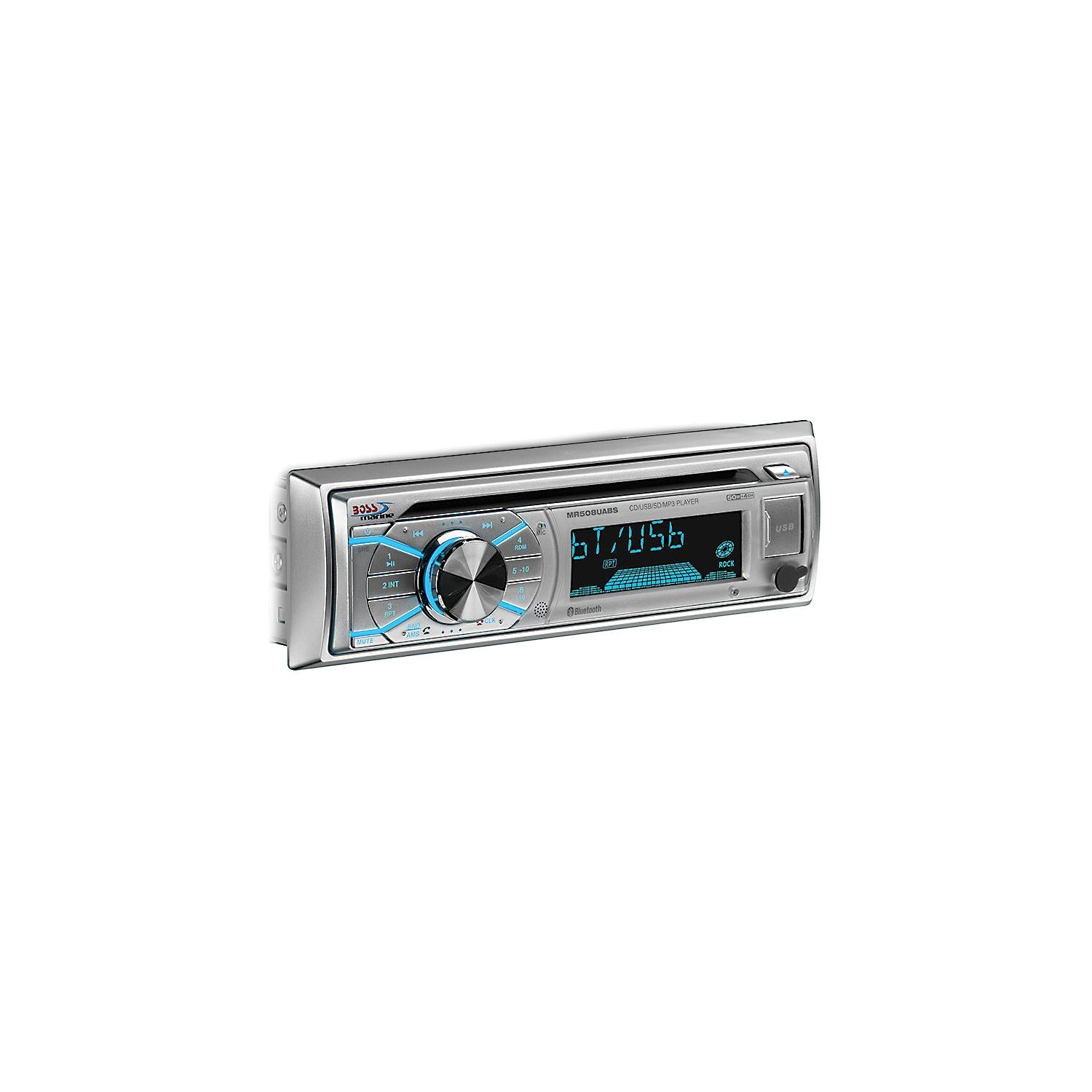 Boss Single-DIN CD/USB/SD, MP3, WMA, FM/AM Player/Bluetooth - Silver