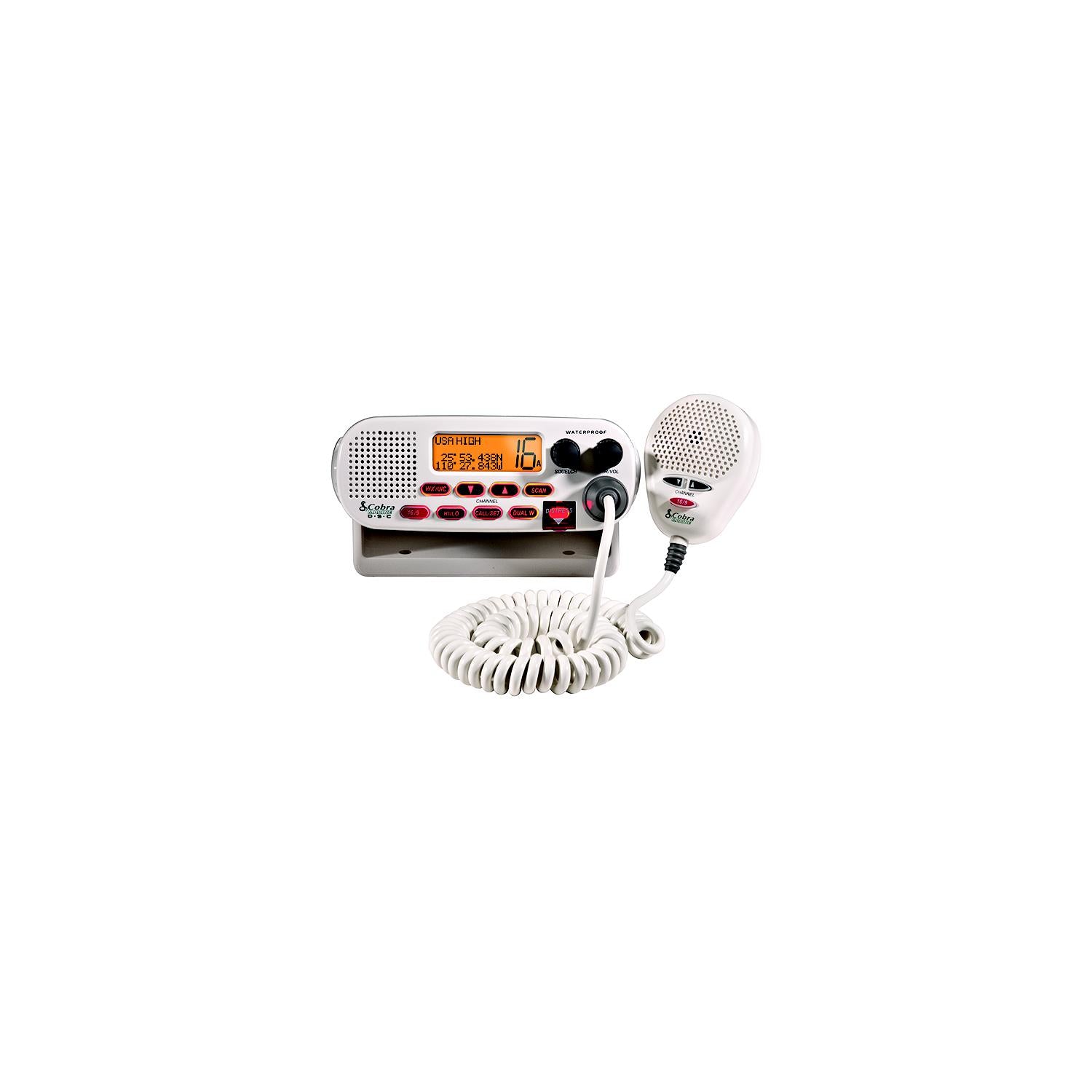 Cobra Marine Class-D DSC VHF Radio Flush Mount - White