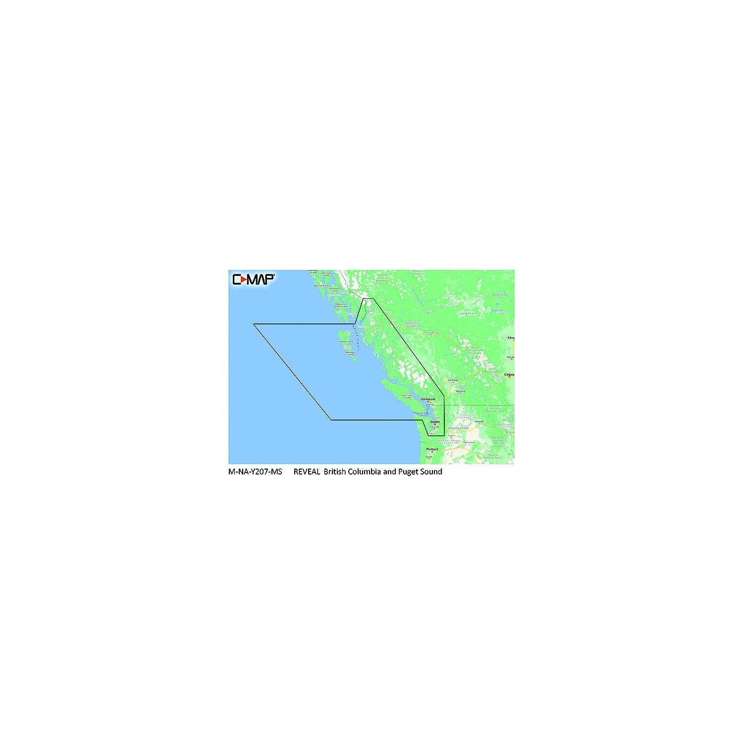 C-Map MNAY207MS Reveal Chart, British Columbia & Puget Sound