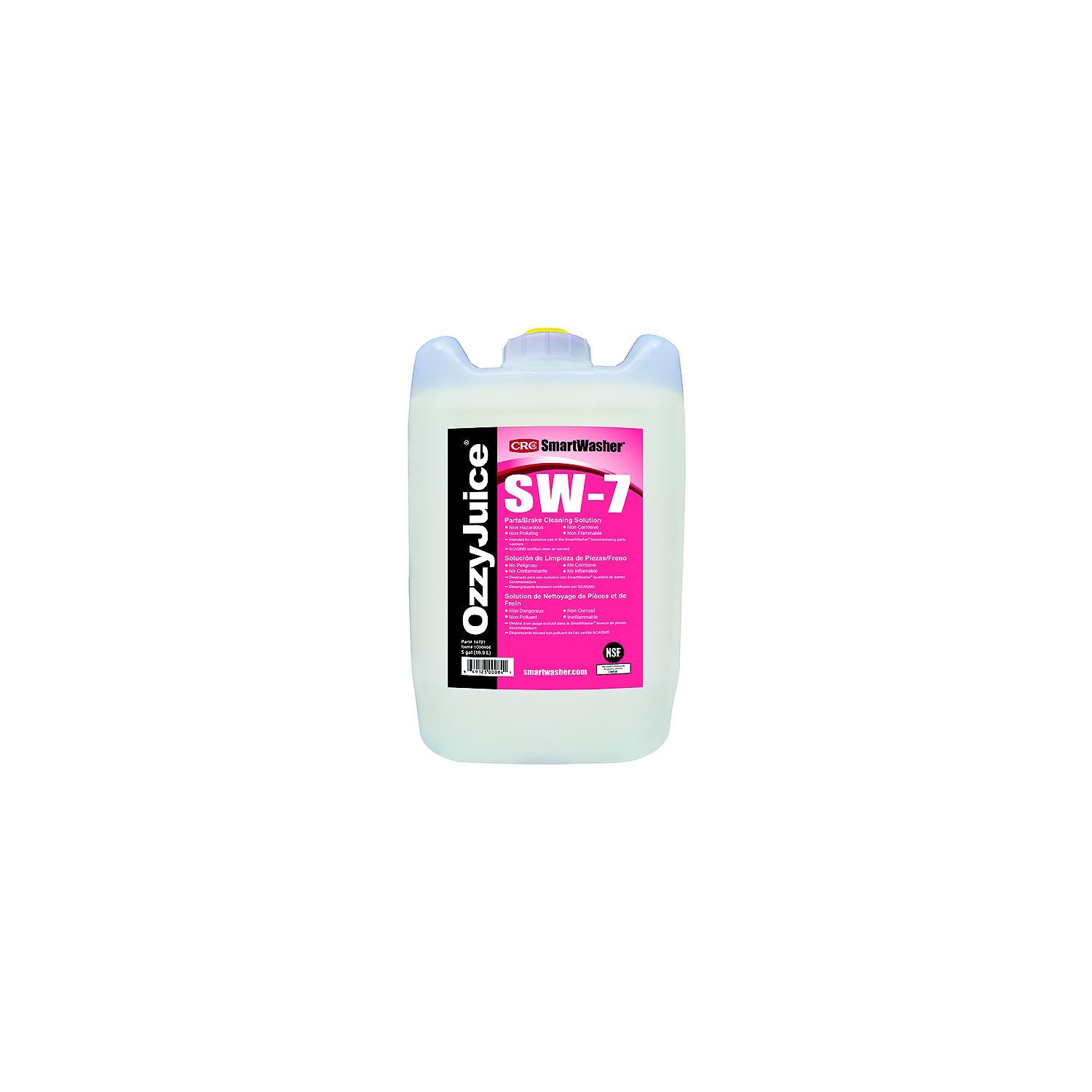 OzzyJuice® 14721 SW7 Parts/Brake Cleaning Solution, 5 Gal.