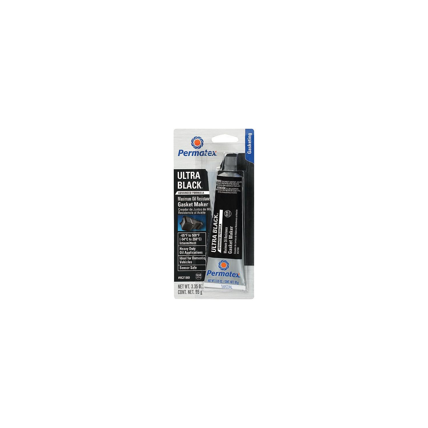 Permatex 82180 Ultra Black® Oil Resistant RTV Silicone Gasket Maker