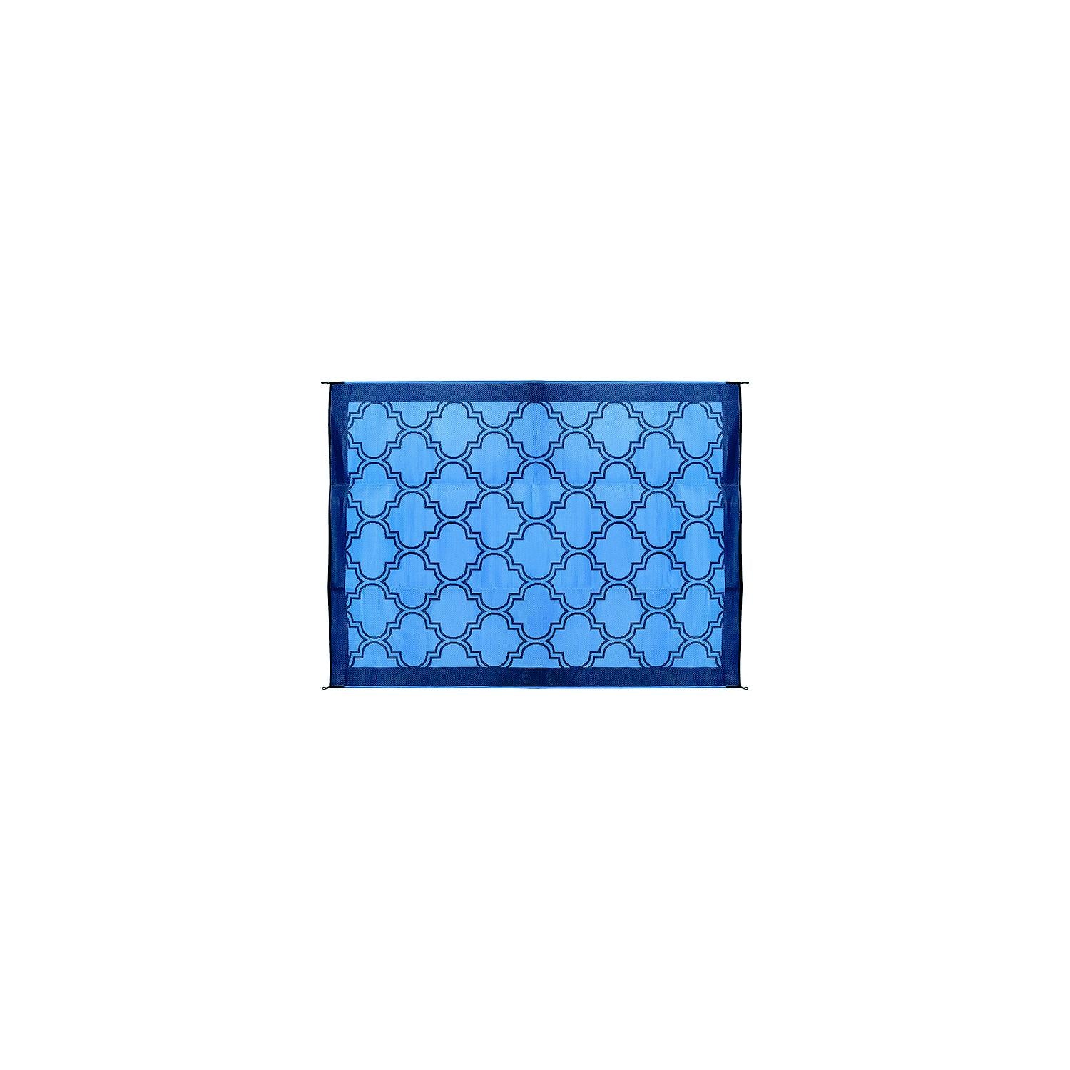 Open Air Lattice Outdoor Leisure Mat, Blue, 6' x 9'