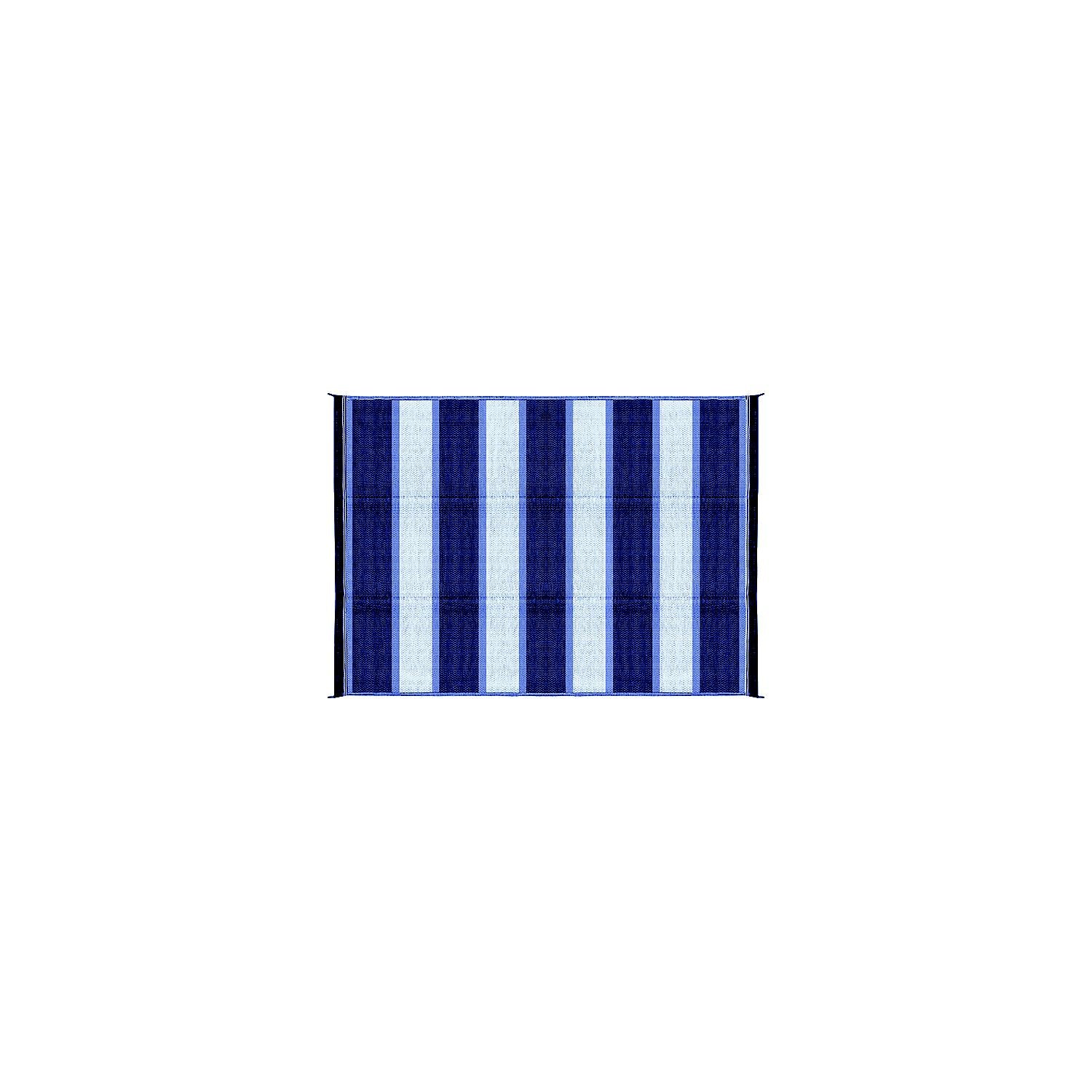 Open Air Stripe Awning Leisure Mat, 6' x 9' Blue