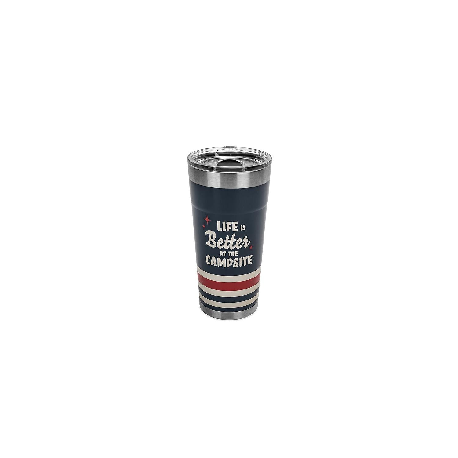 Camco 53326 Life Is Better At The Campsite Tumbler, 20 oz., Dark Blue