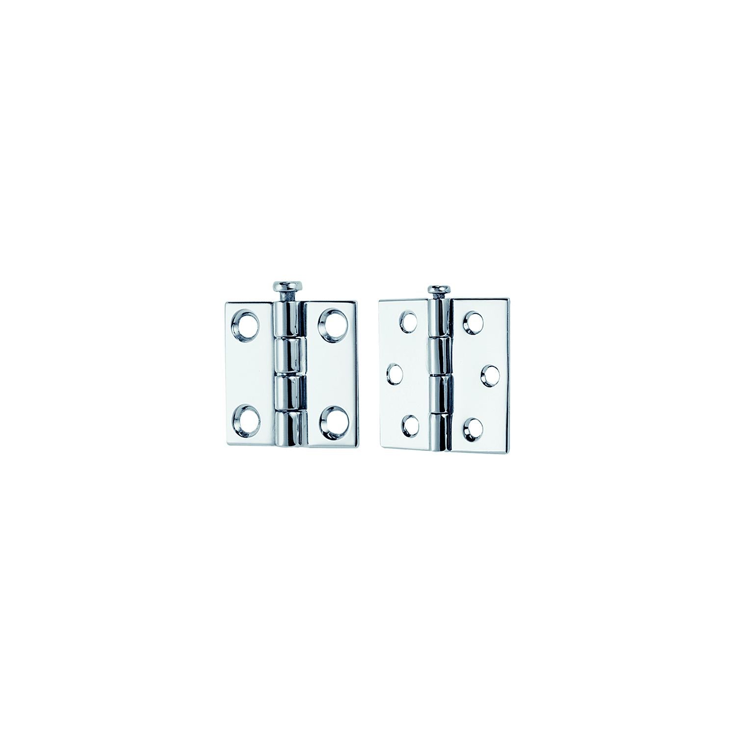 2-1/2 x 2-1/2 Rem Pin Hinges, 6 Hole #8 Fastener, 1 pr.