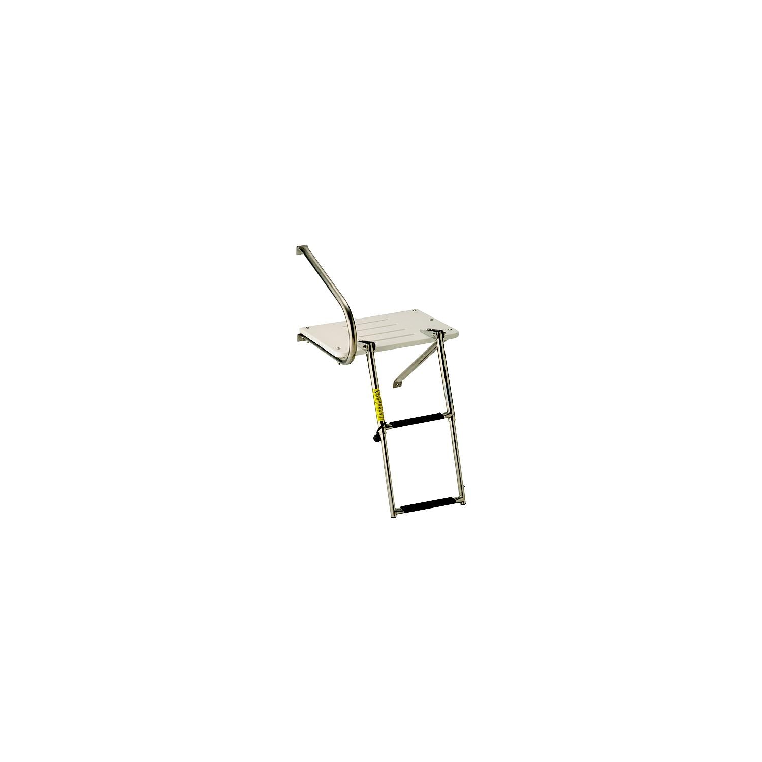 Garelick EEz-In Swim Platform With 2 Step Telescoping Ladder For Boats With Outboard Motors