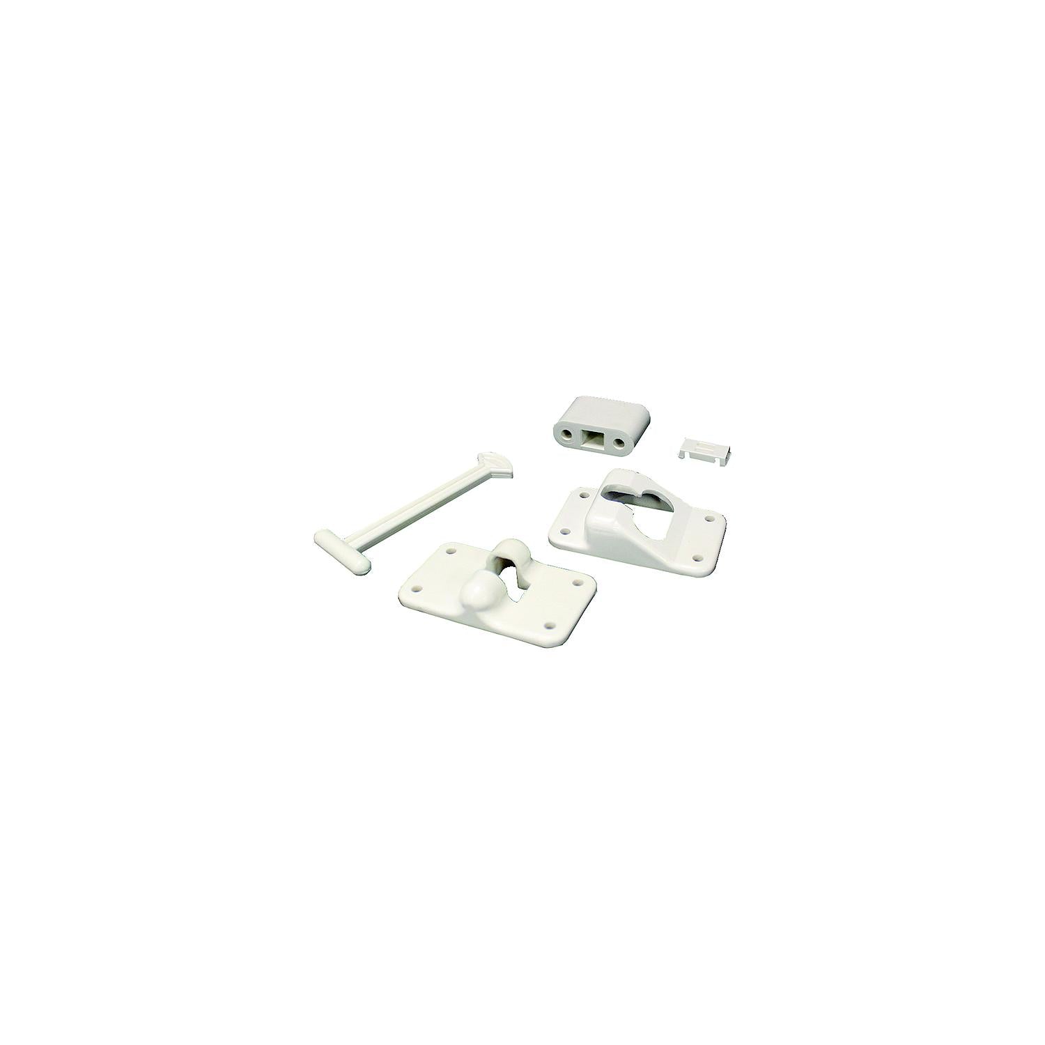 Kwikee 381409 T-Style Door Holder w/Bumper, 4" White