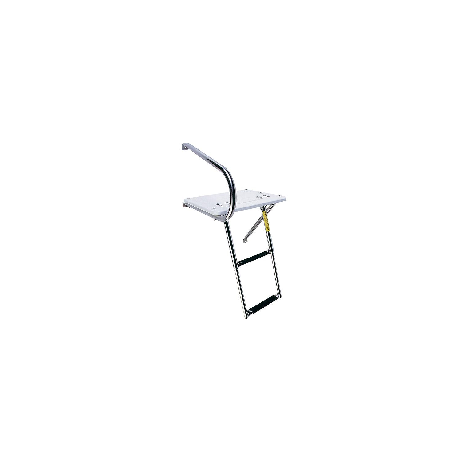 Garelick EEz-In Transom Platform With 2 Step Telescoping Ladder For Boats With Outboard Motors