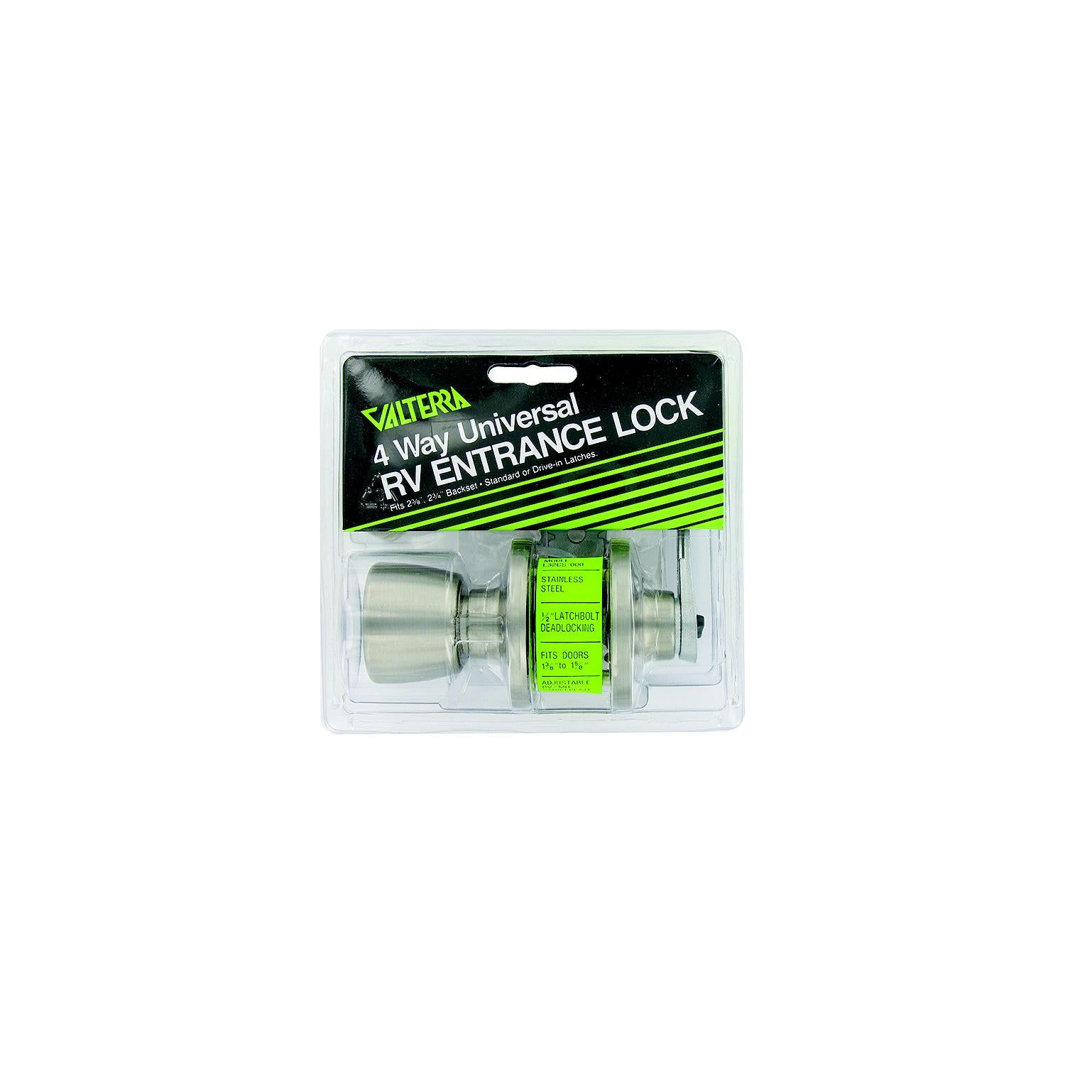 Valterra Stainless Steel 4 Way Universal Entrance Panic Proof Lock