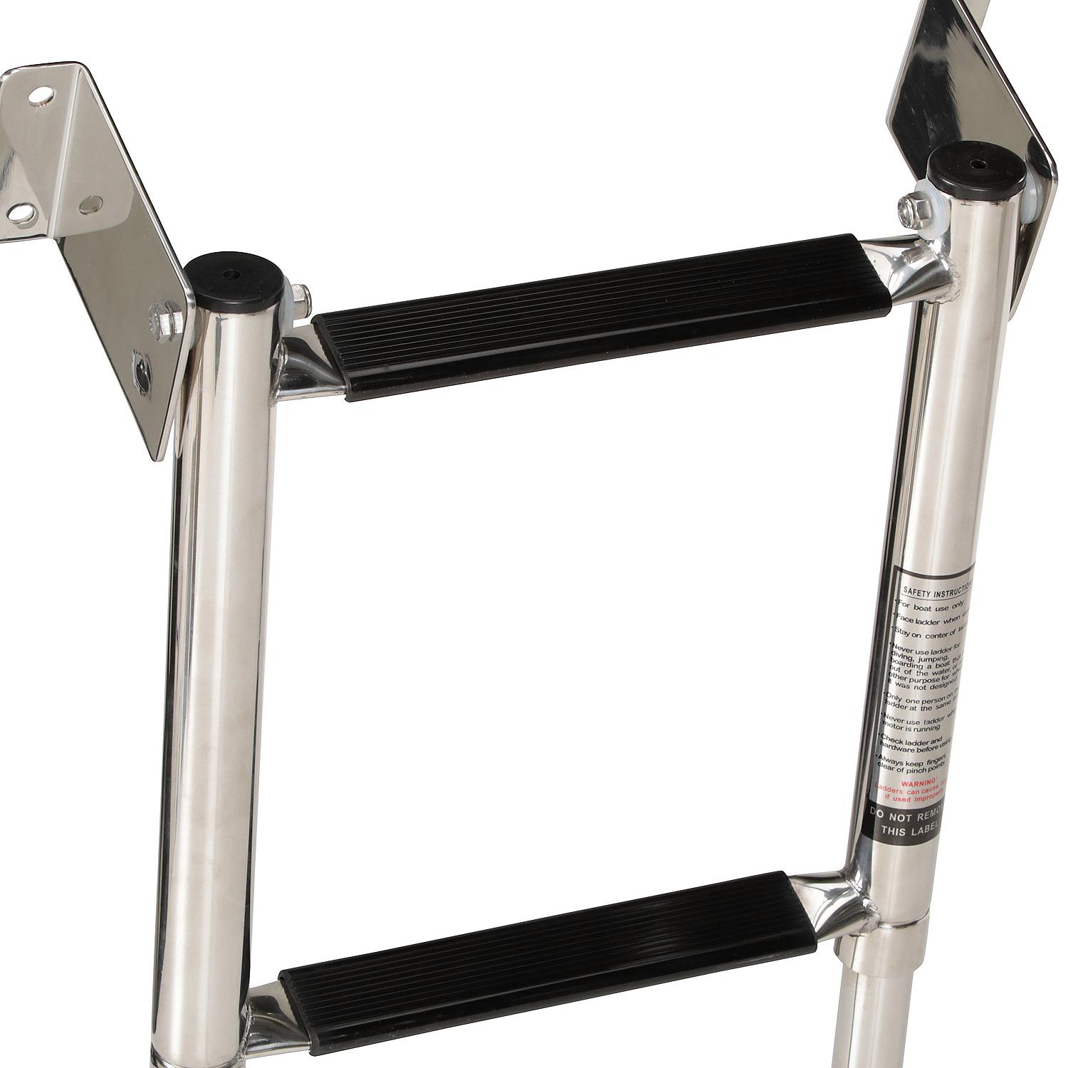 Seachoice 71231 Telescoping Transom Mount Stainless Steel 4-Step Ladder