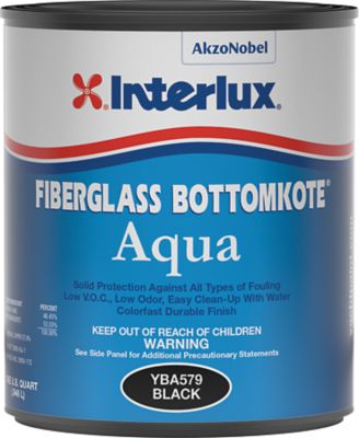 Interlux YBA579Q Fiberglass Bottomkote® Aqua, Black, Qt.