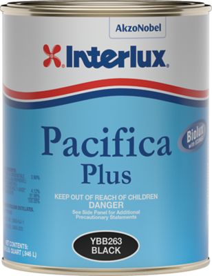 Interlux YBB263Q Pacifica Plus Bottom Paint, Black, Qt.