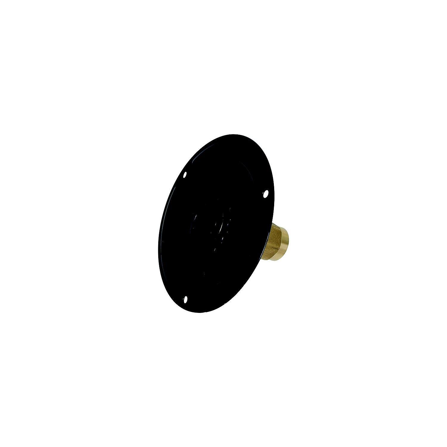 Valterra Brass Check Valve 1/2" FPT Recessed RV Water Inlet & Includes Tape, Male Nipple & Hardware, Black, Bulk