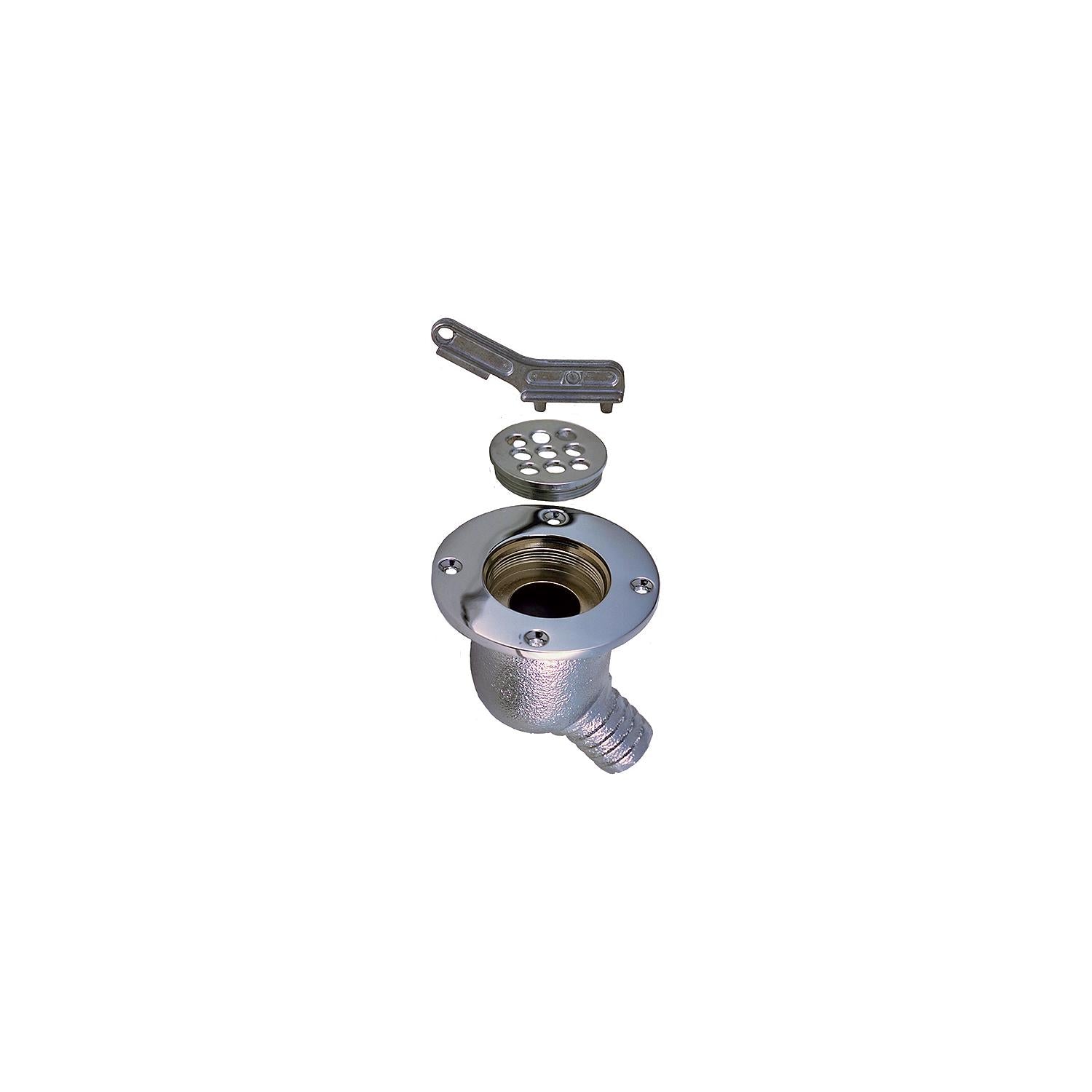 Perko Chrome Cockpit Scupper, 1-1/2"