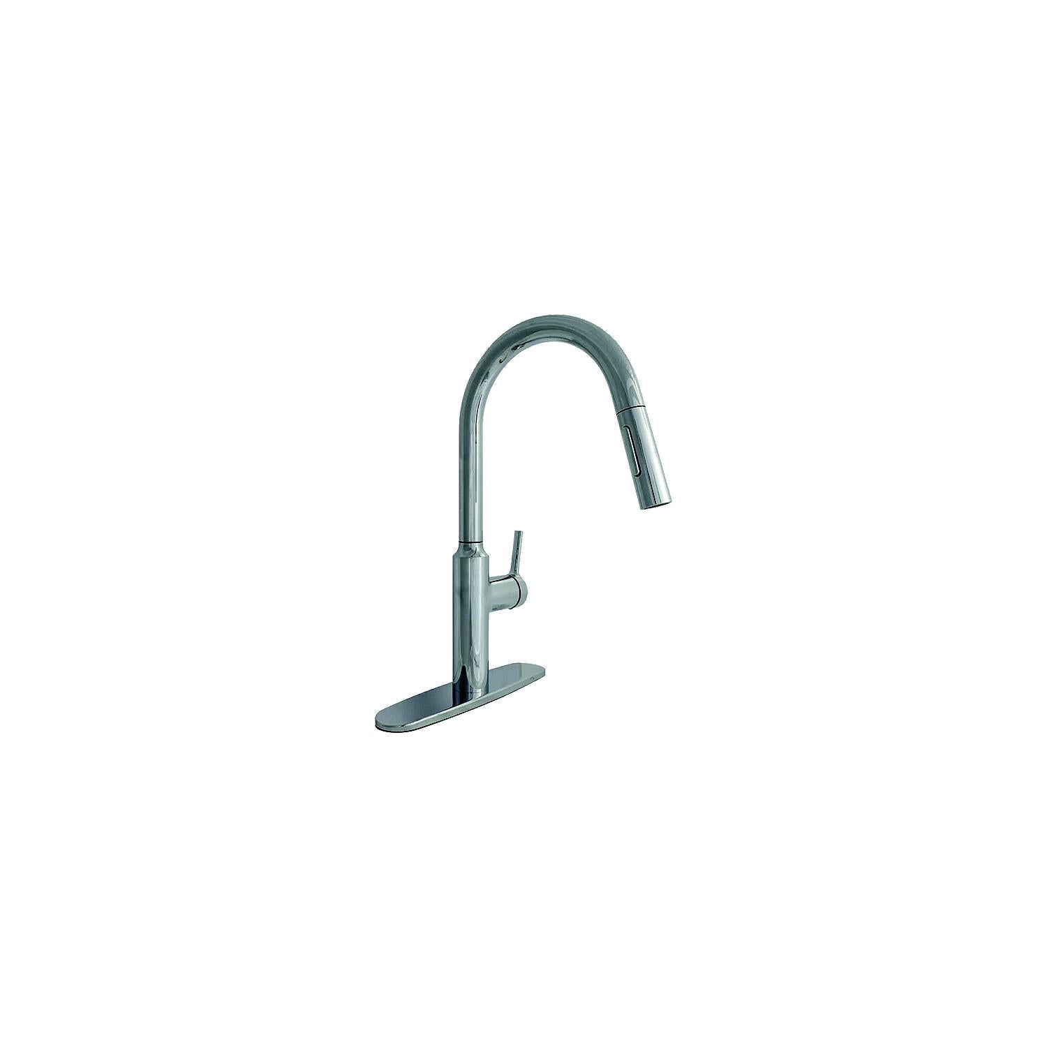 800-PF231365 8" Premium Slimline Single Handle Pull Down Kitchen Faucet, Chrome