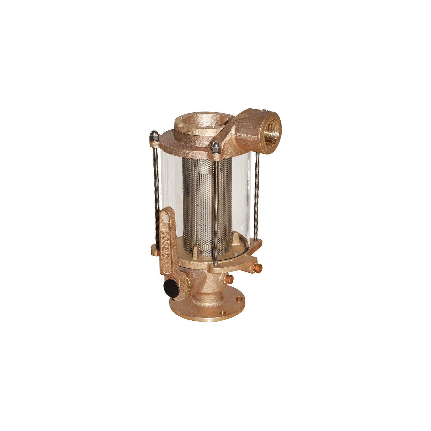 Groco BVS Bronze Ball Valve/Strainer Combo 1-1/4"