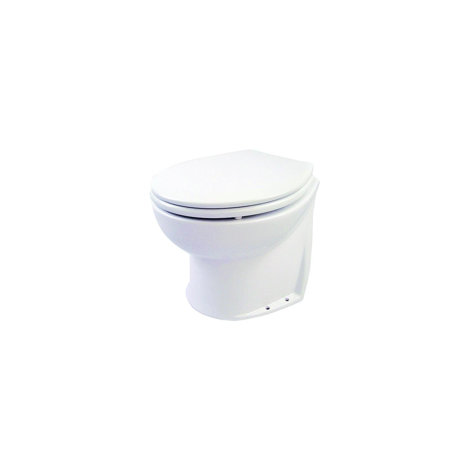 Deluxe Straight Back Electric Flush Toilet w/Raw Water Rinse