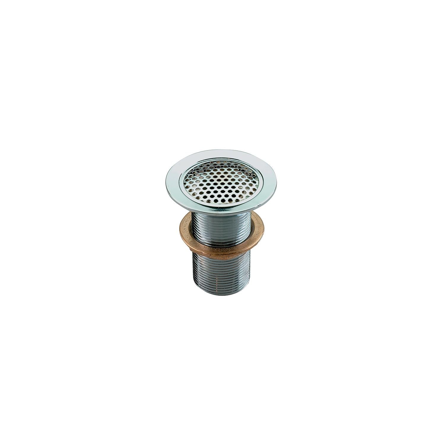 Flush Mount Drain For Pipe, Chrome/Bronze