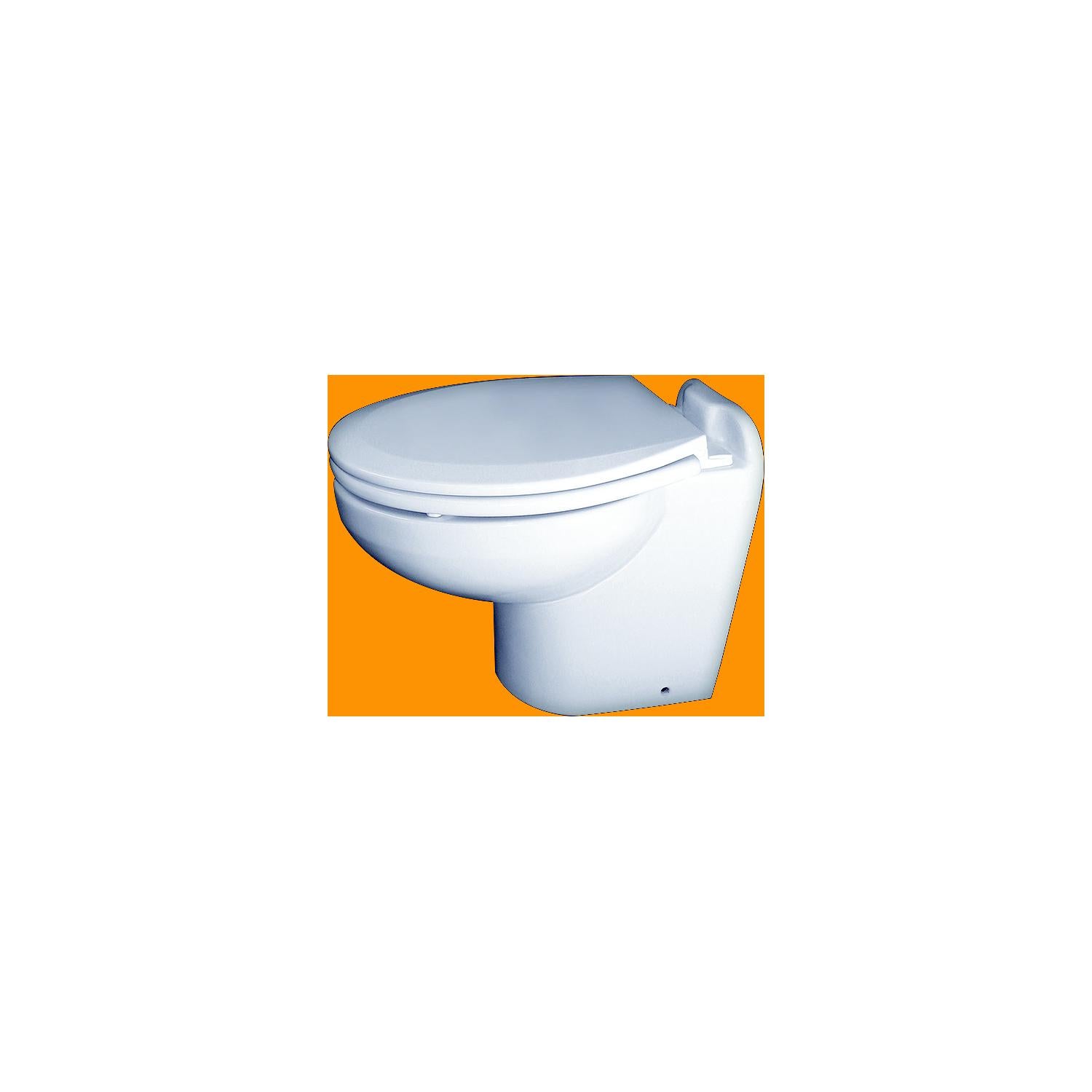 Raritan 220HF012 Marine Elegance™ Slant Back, Pressurized Fresh Water, Low Profile 12V Toilet, White