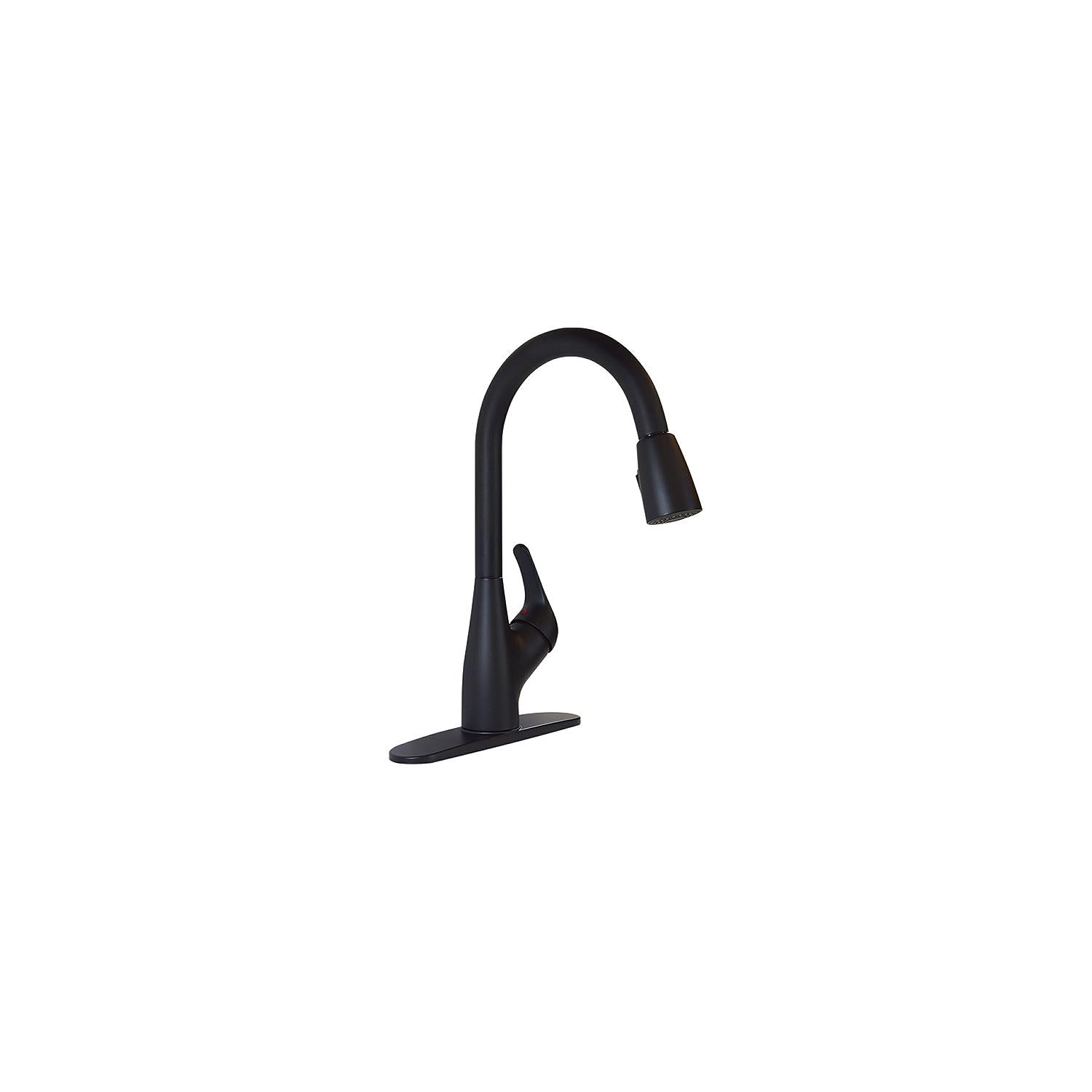 Valterra Phoenix PF231761 Single Handle Pull Down Hybrid Kitchen Faucet, Matte Black