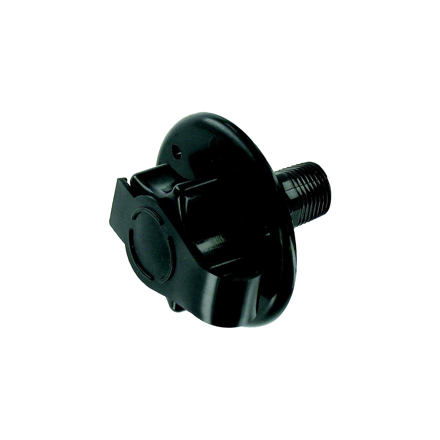 Valterra Flush Mount Water Inlet, Black Plastic