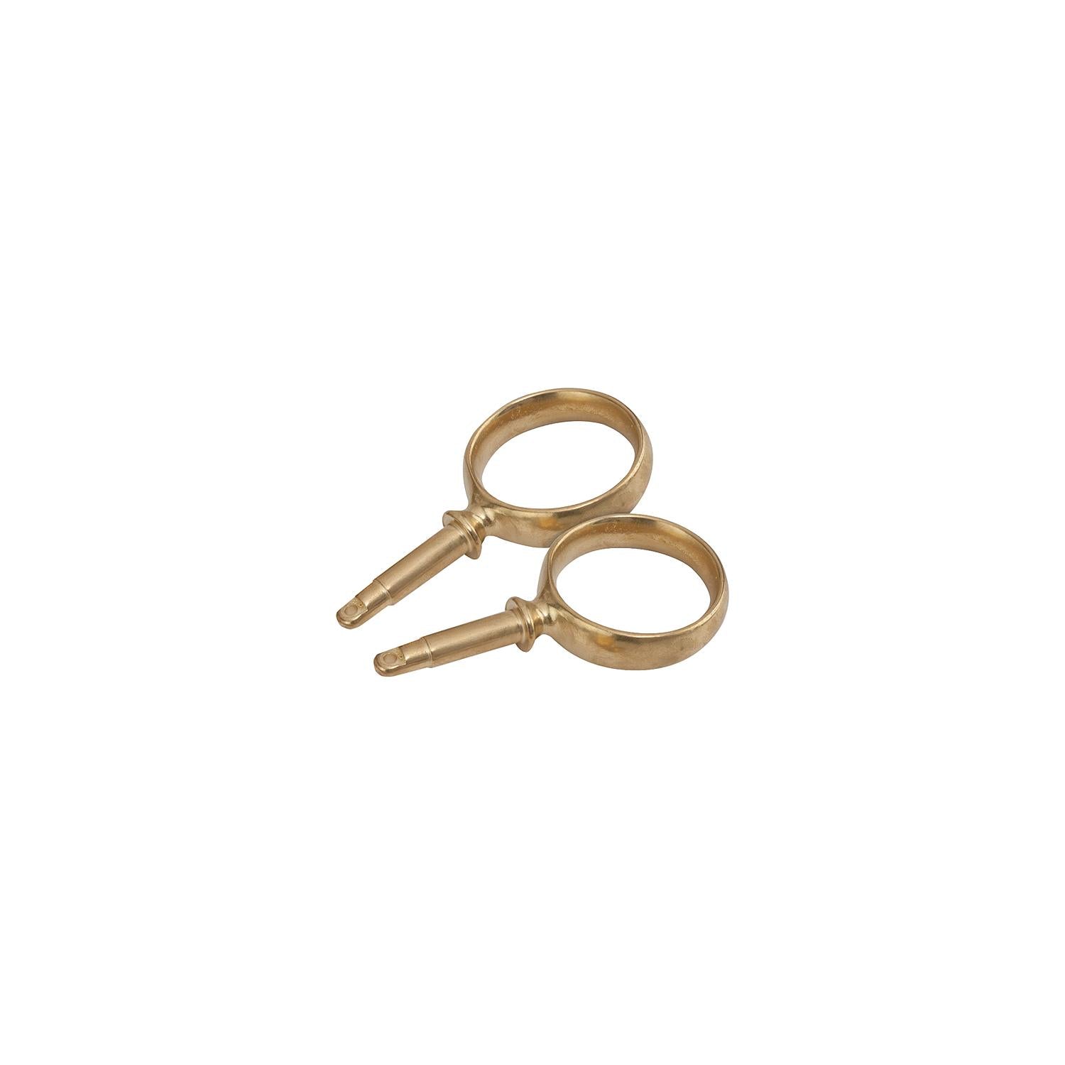 SeaDog 5805901 Brass Round Horn Oarlocks, pr.