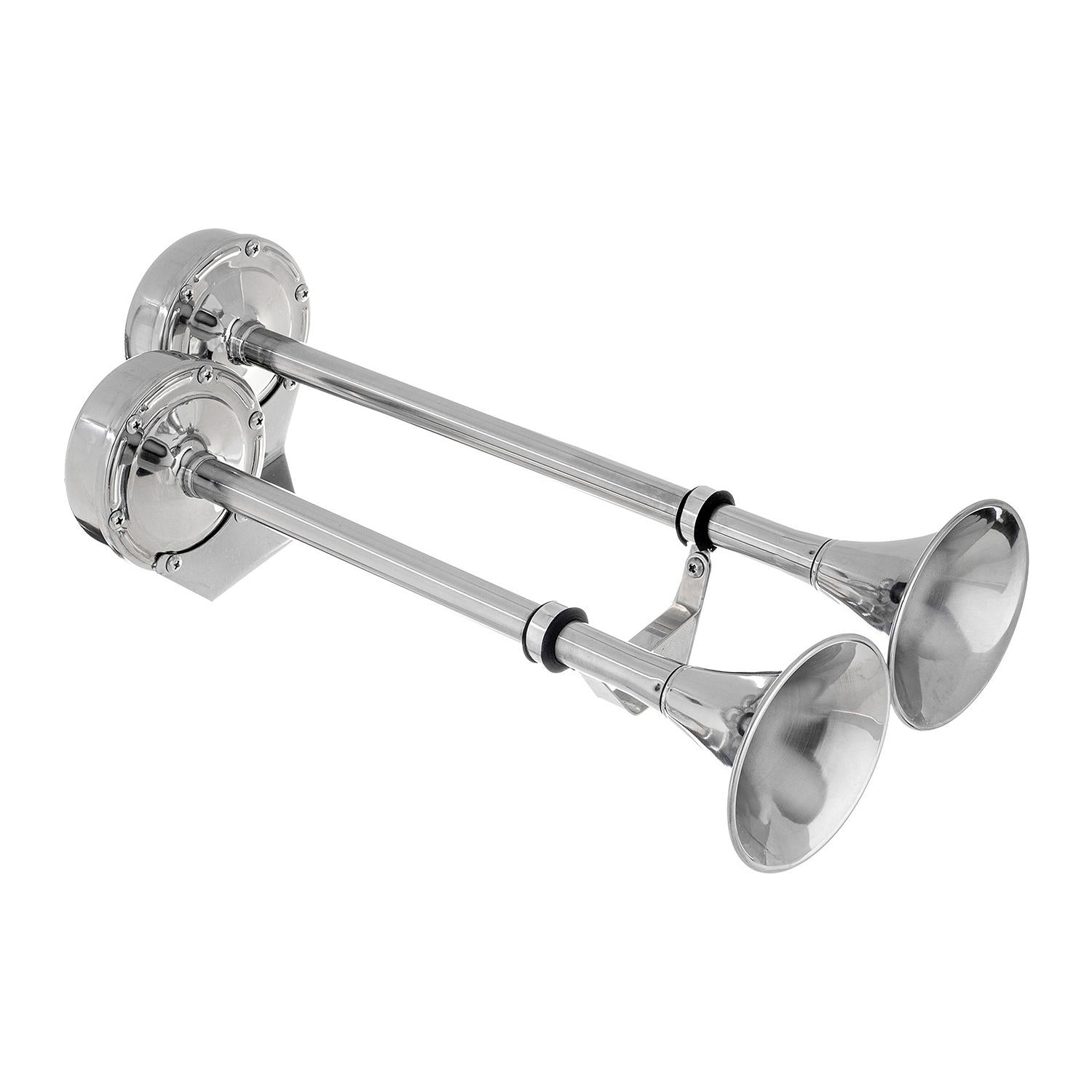 Seachoice 14631 Dual Trumpet Electric Horn, Stainless Steel