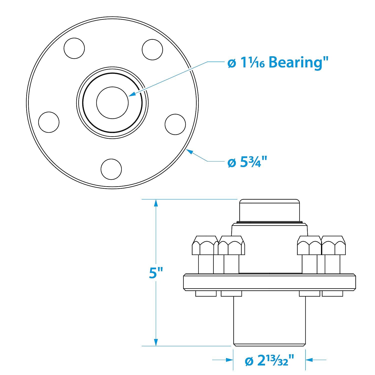 Seachoice 53061 Galvanized Trailer Wheel Hub