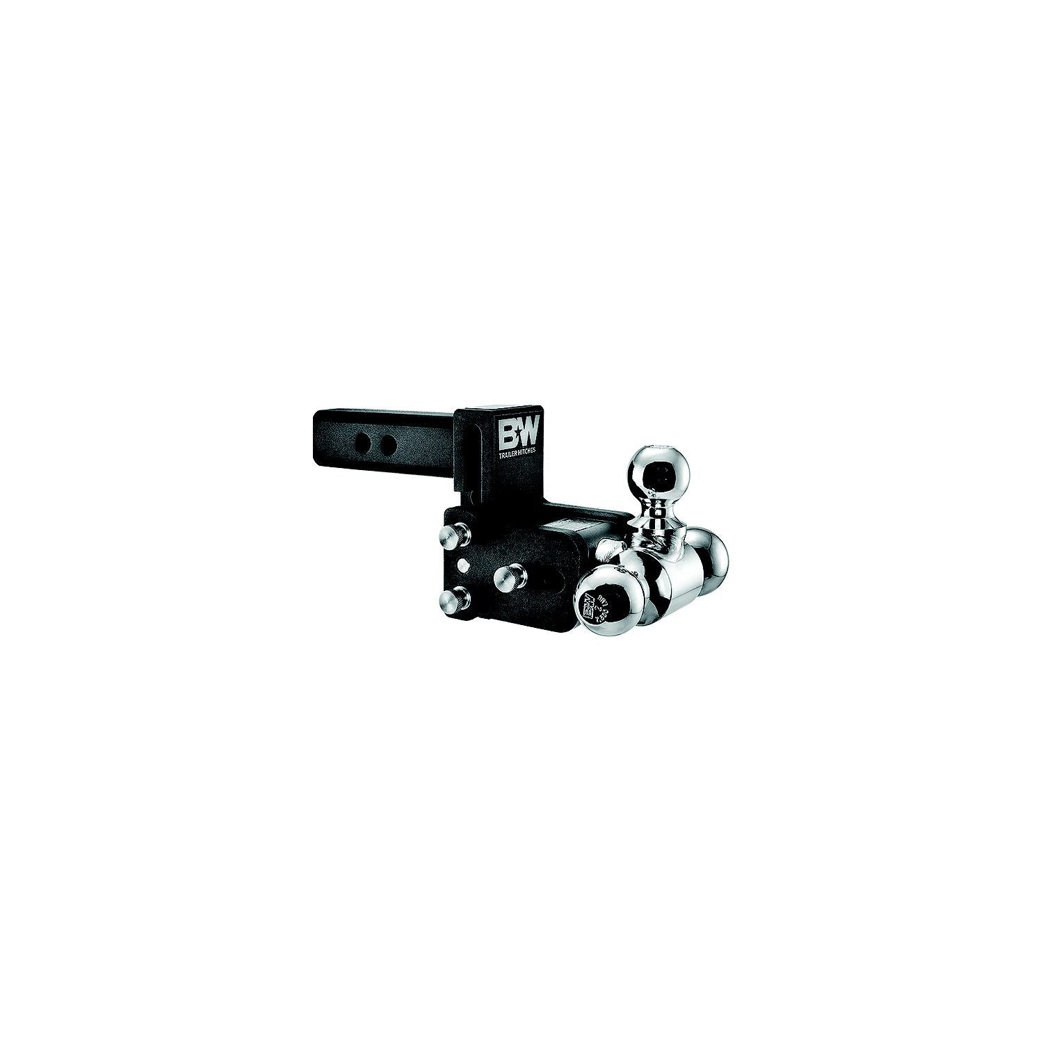 B&W TS10049B Trailer Hitches Tow & Stow Tri Ball Receiver Hitch | Fits Standard 2" Receiver