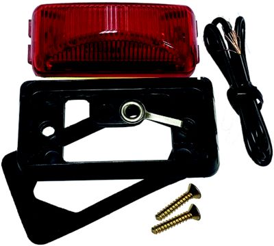 Anderson V203BKR LED Sealed Clearance/ Side Marker Light Assembly w/Chrome Bracket, Red