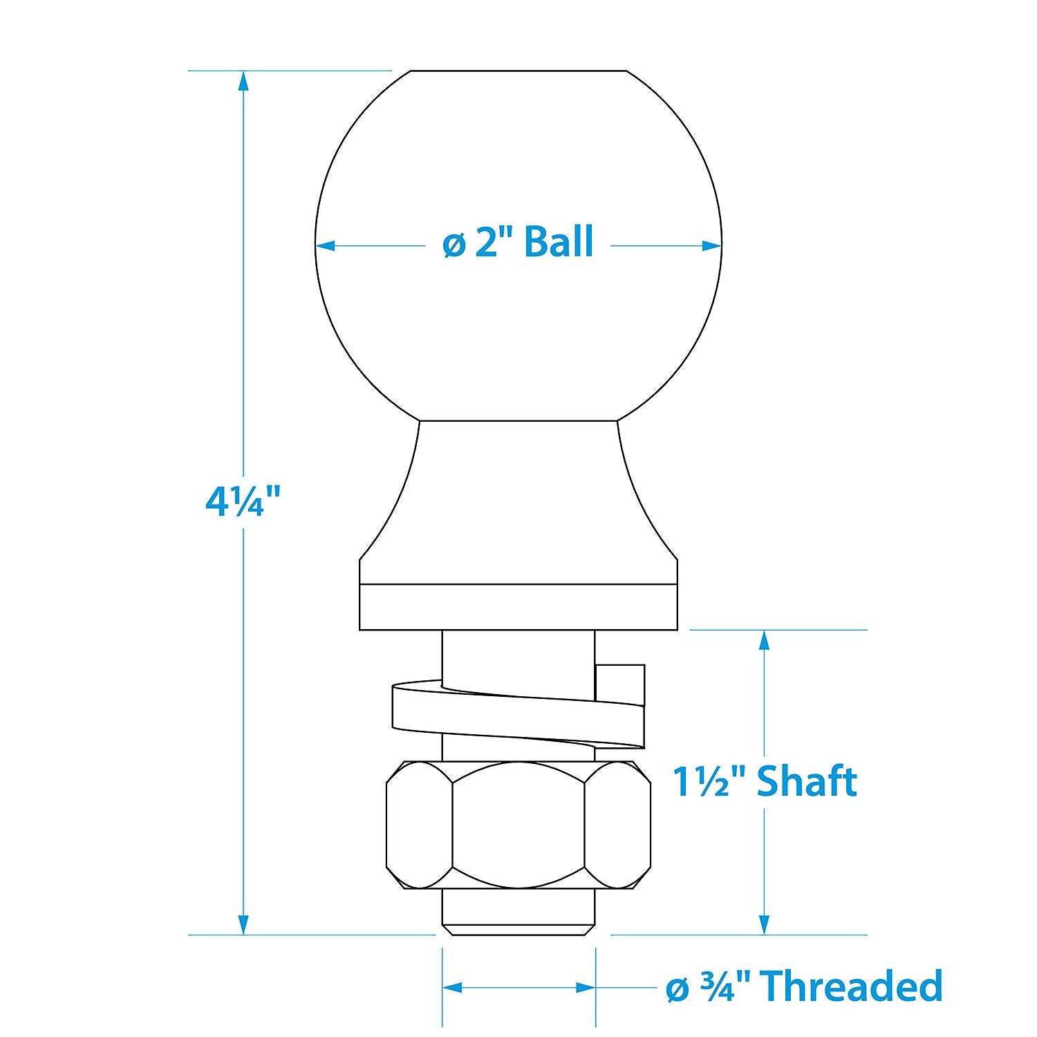 Seachoice Chrome Plated Steel Trailer Coupler Ball